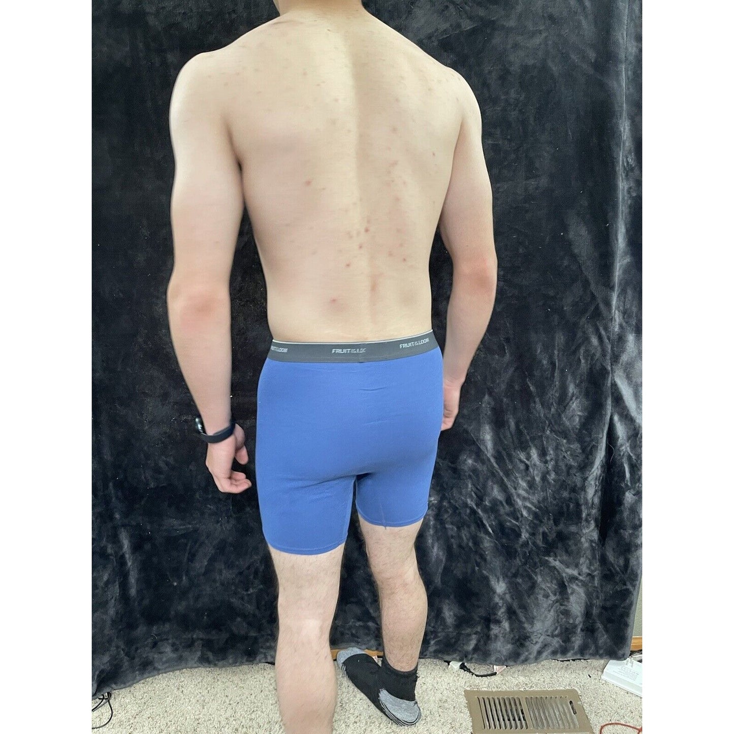 Fruit of the Loom Men's Boxer Briefs - Steel Blue - Size Medium