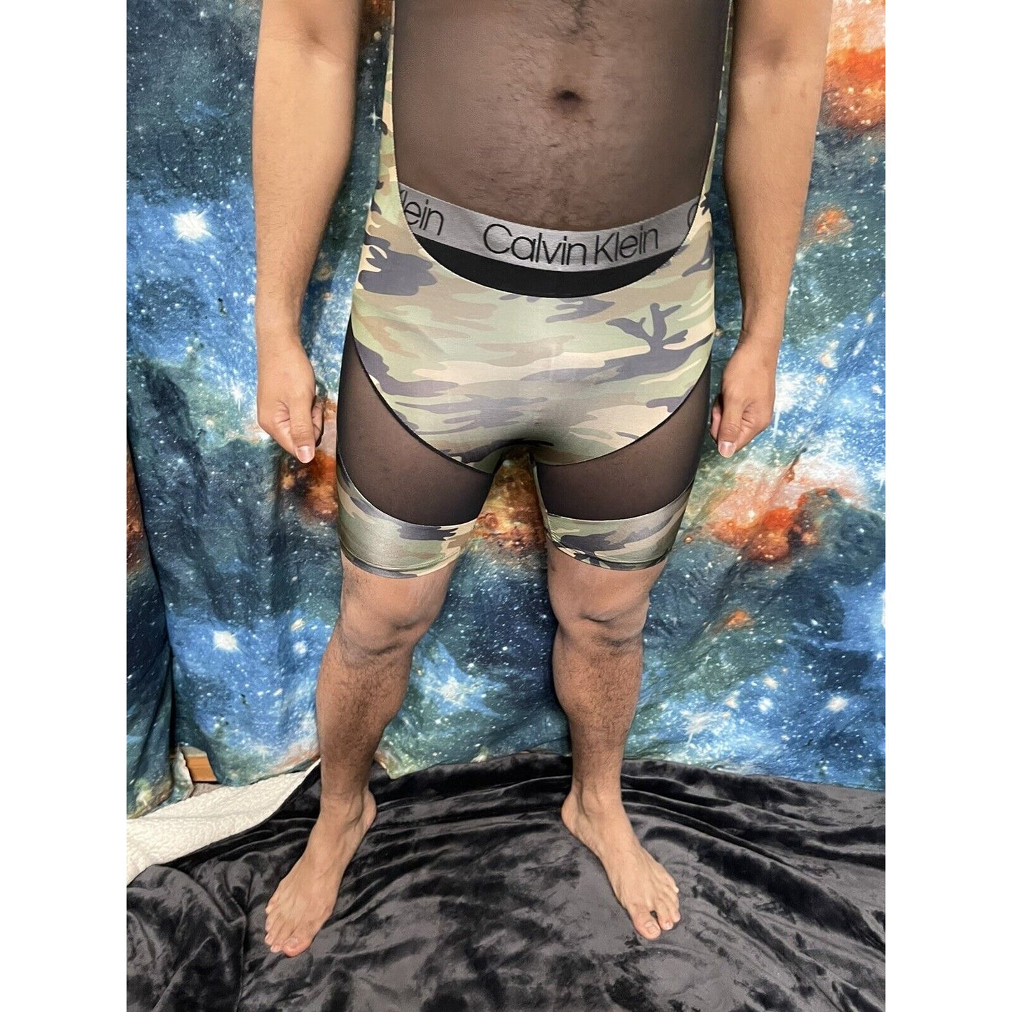 Livingly Light Men’s Camo One Piece Wrestling Singlet Leotard Large Military