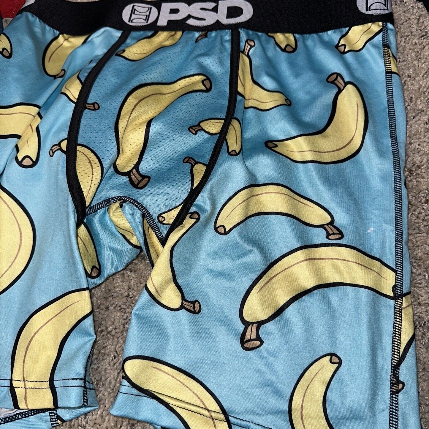 PSD Men's LARGE Boxer Brief Banana Blue Yellow Boxer Briefs NWOT