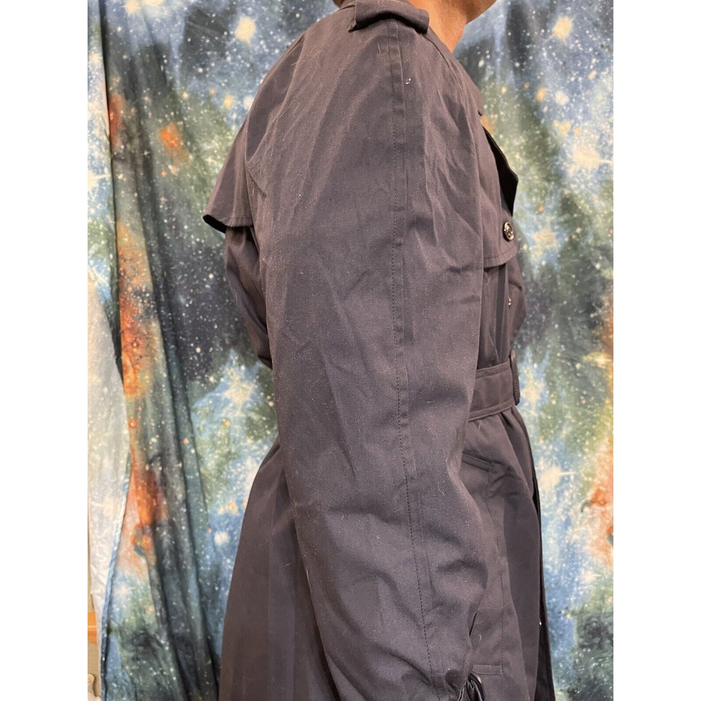 Air Force Dress Blues Trenchcoat with liner 40R Dark Blue