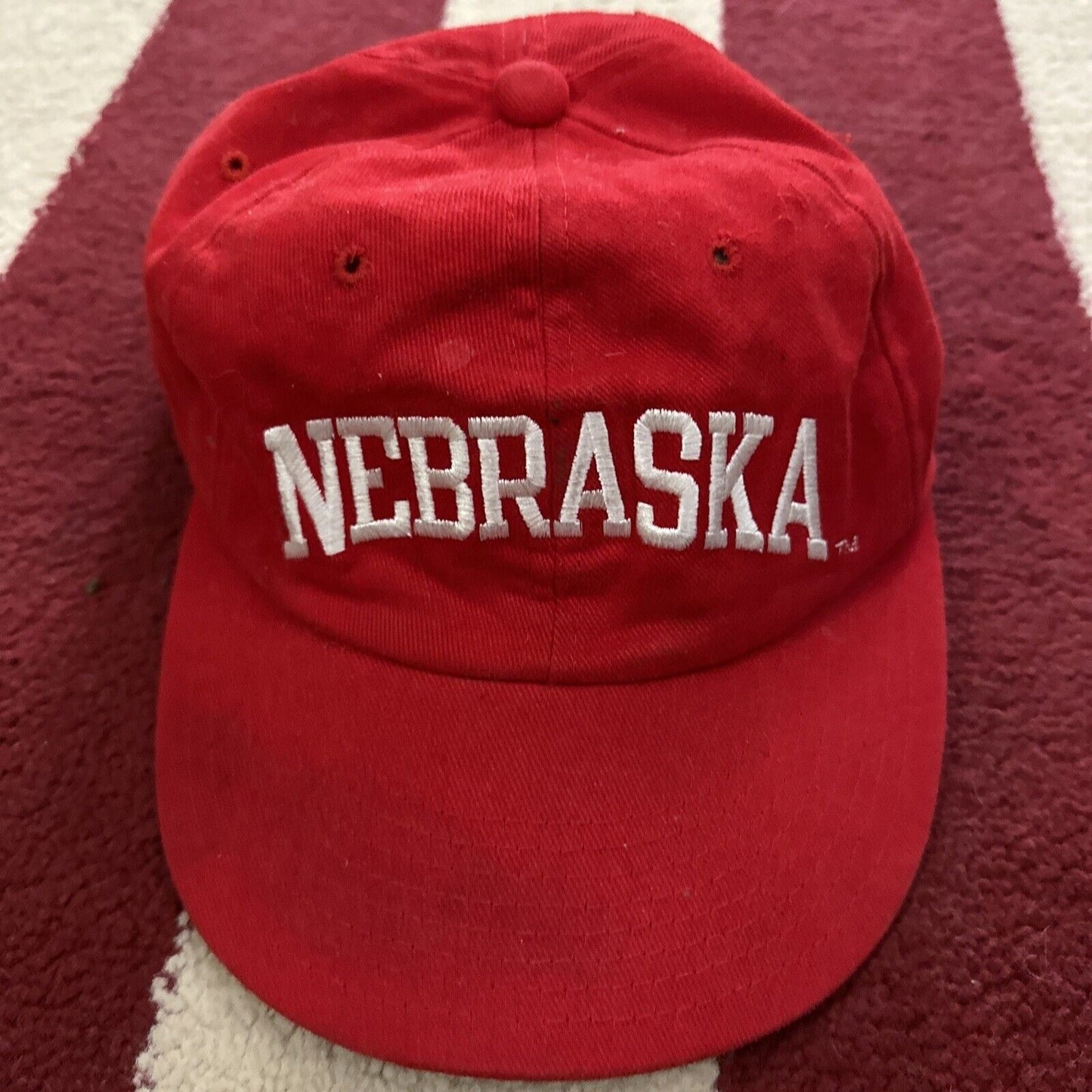 Red Nebraska Champion Baseball Cap Hat