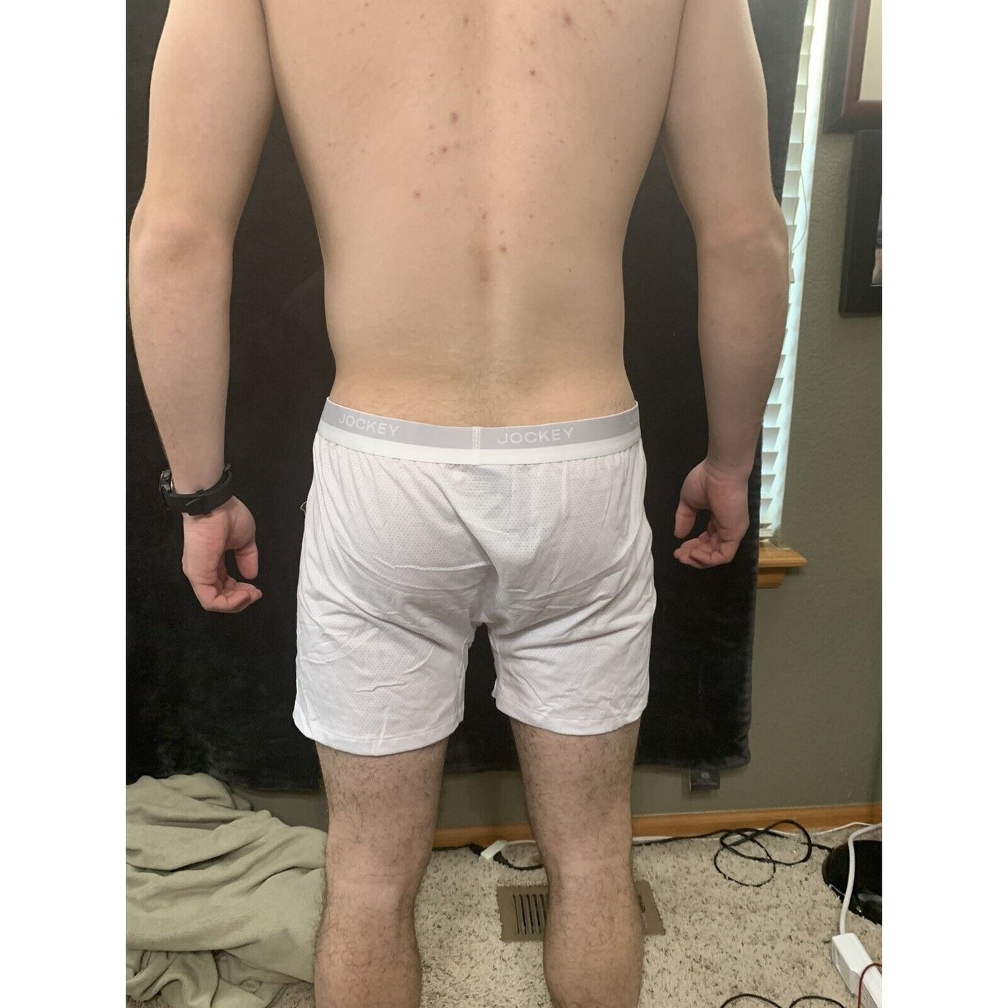 Men’s Jockey White Ultimate Breathe Boxer Brief XL