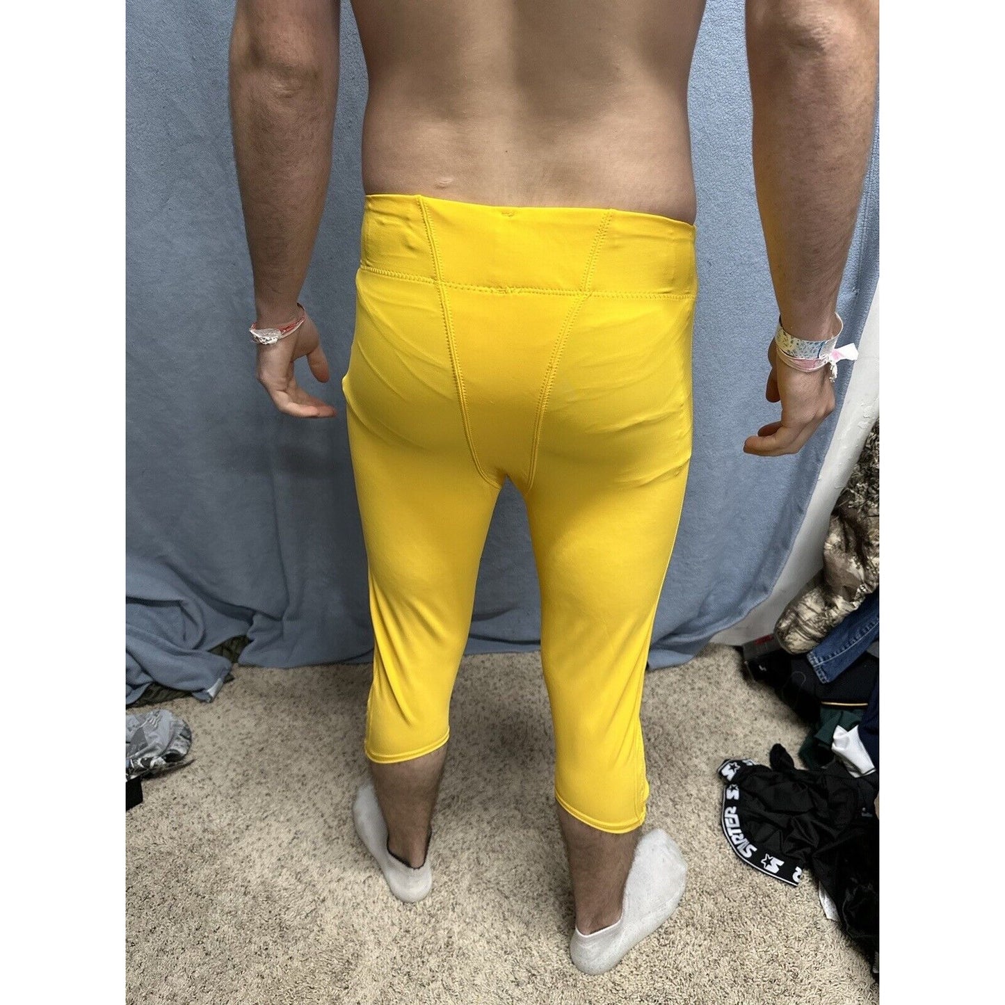 Men’s Rawlings Football Pants Yellow Medium Nylon Spandex