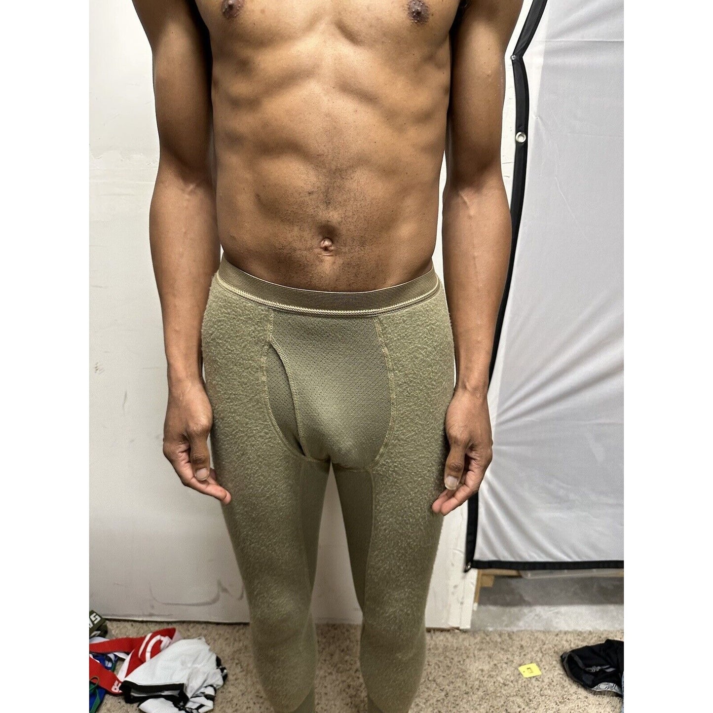 Men’s Army Tan Drawers Midweight Insulated X-small Regular Nomex thermal bottoms