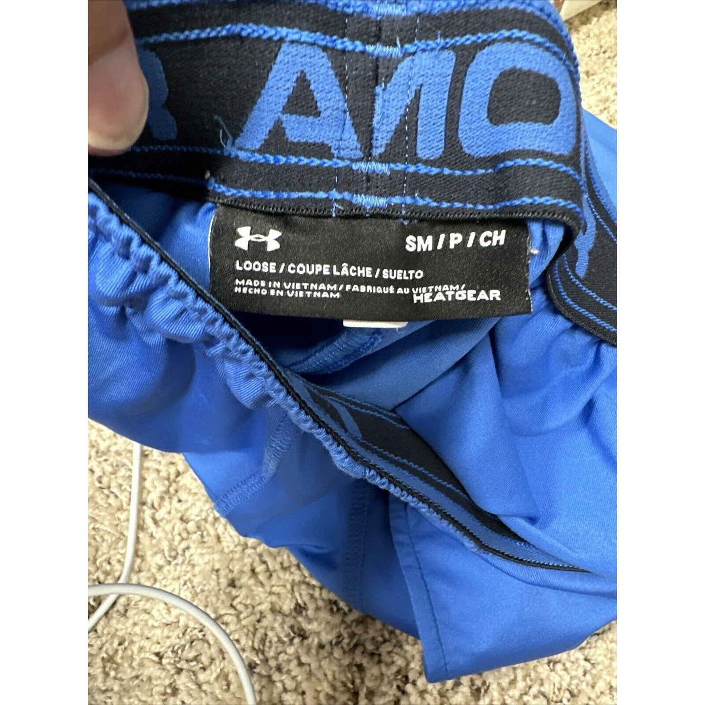 Men’s Blue Loose Small Under Armour Athletic Shorts With Pockets