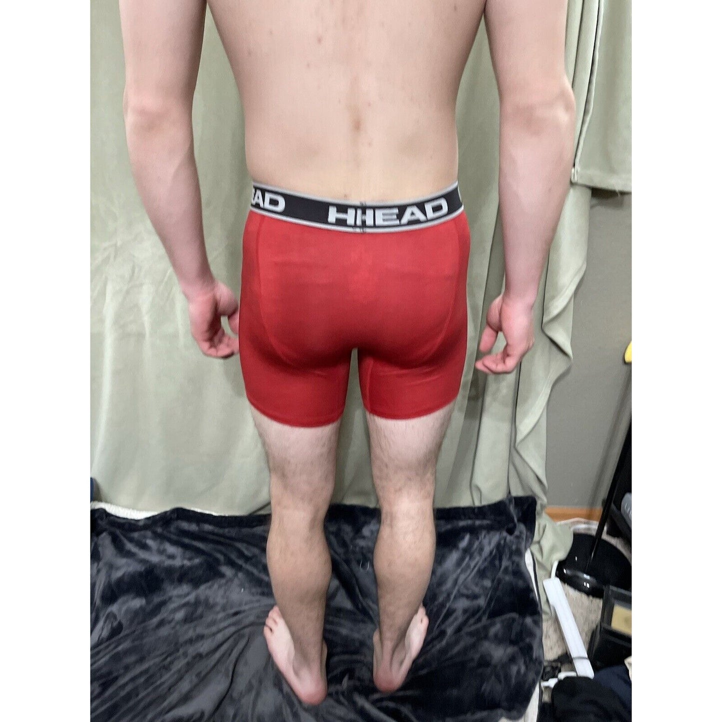 Head Brand Compression Shorts Medium Red With Black Pattern 1 Pair New