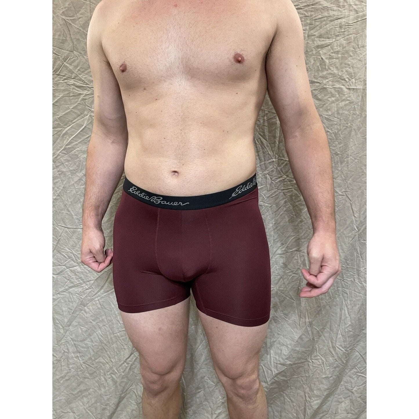 men's eddie bauer Maroon boxer brief