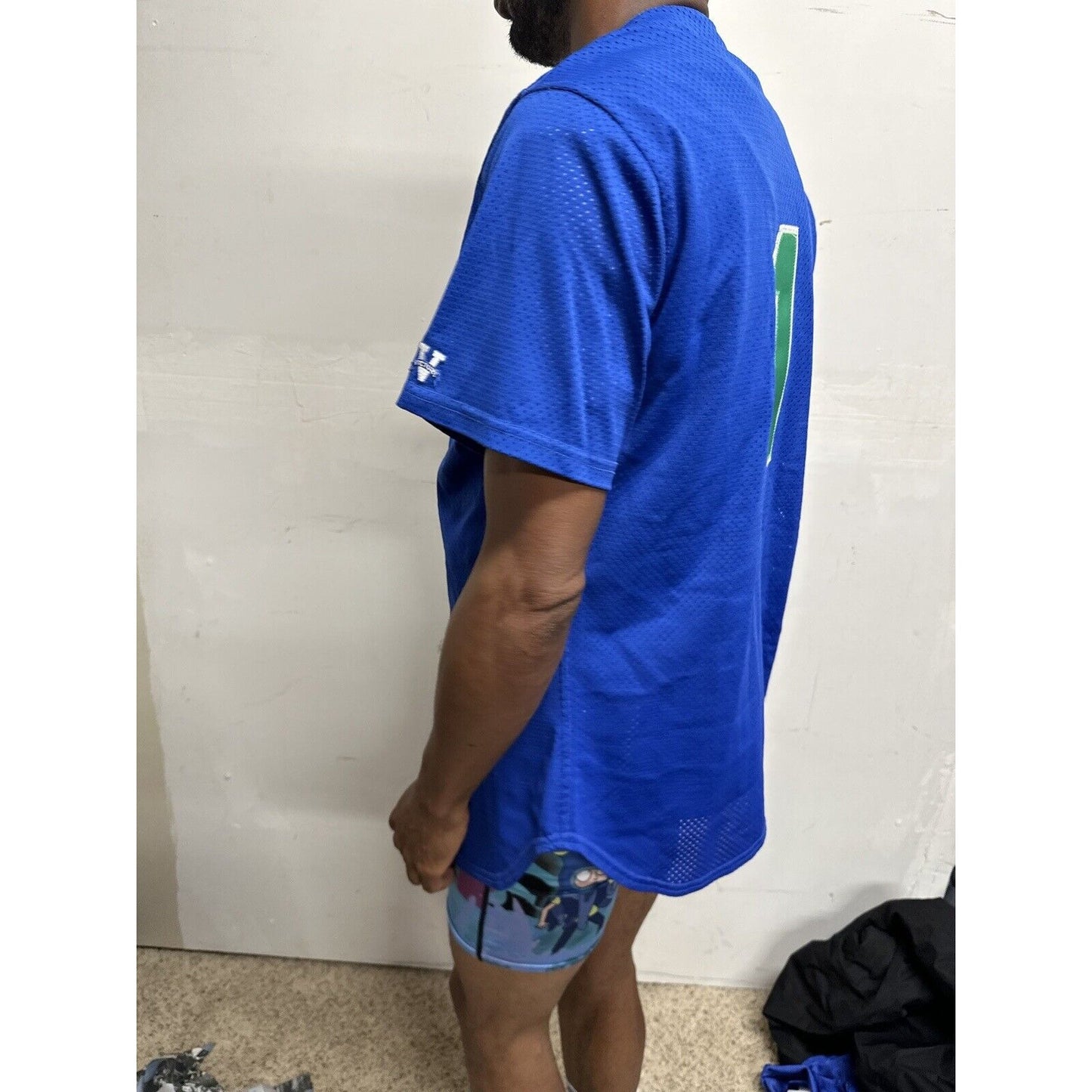 Men’s Victory Size 38 Blue Baseball Jersey Spartans