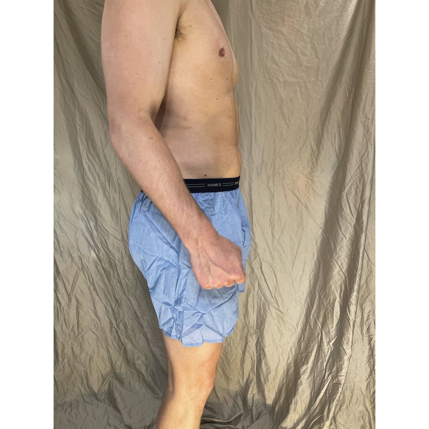 men's large hanes confort flex blue boxer shorts