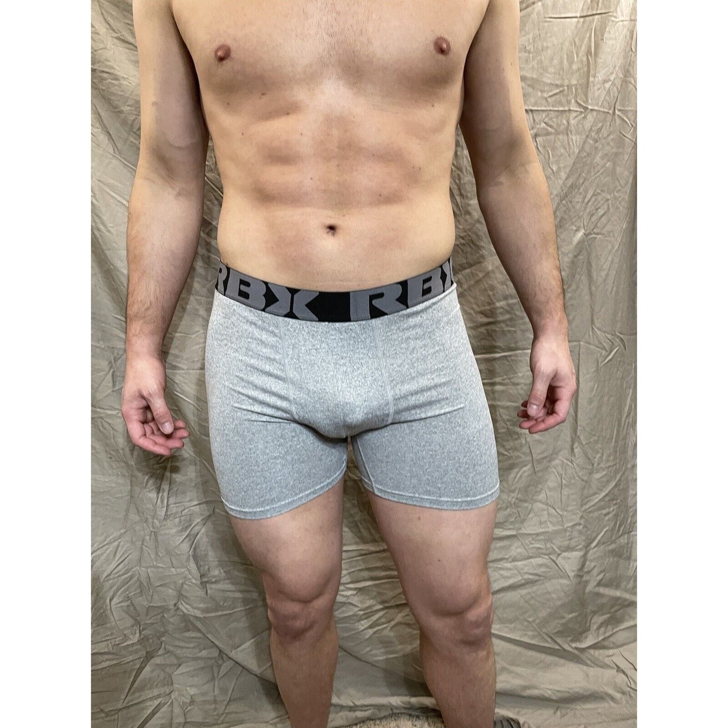 Men's RBX active gray compression shorts new and never worn Large