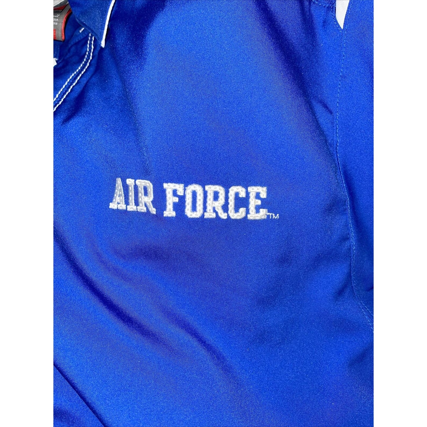 Nike Team Fit-Dry Mens Air Force Falcons Blue White Coaches Polo Shirt Med EUC