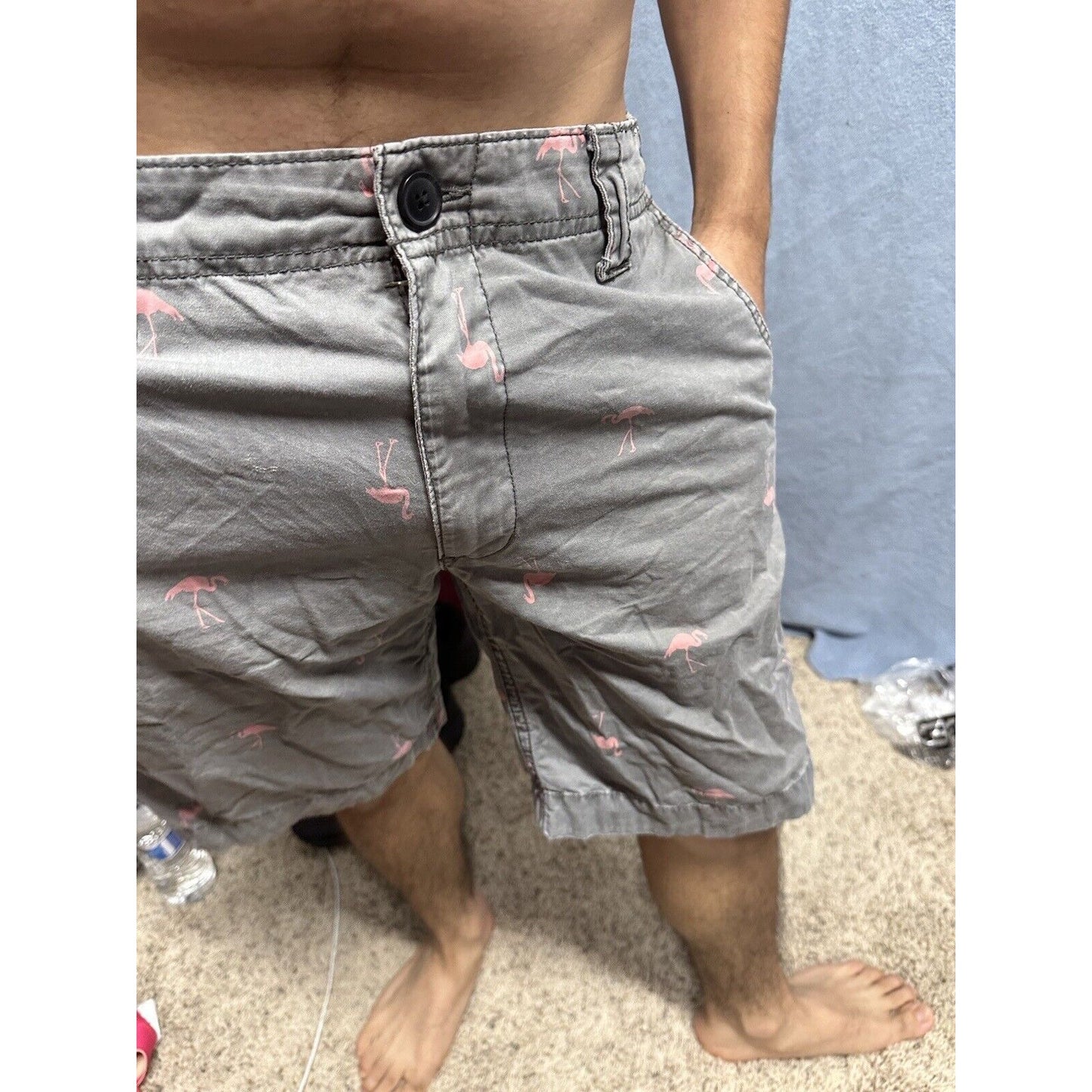 Men’s Gray Flamingo Aeropostale Shorts Size 32
