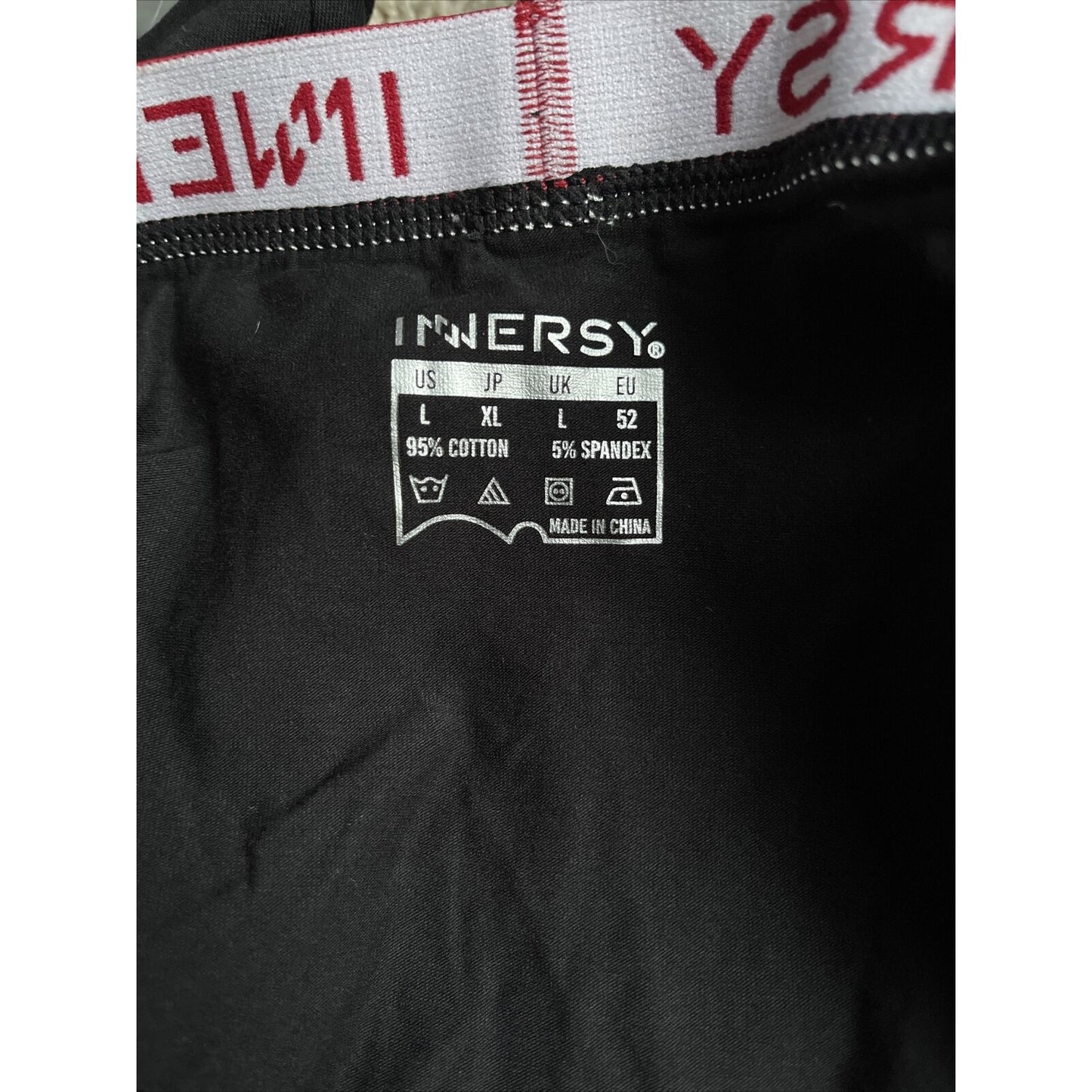 Inersy Weekly Men's black boxer briefs Red band New And Unworn Large
