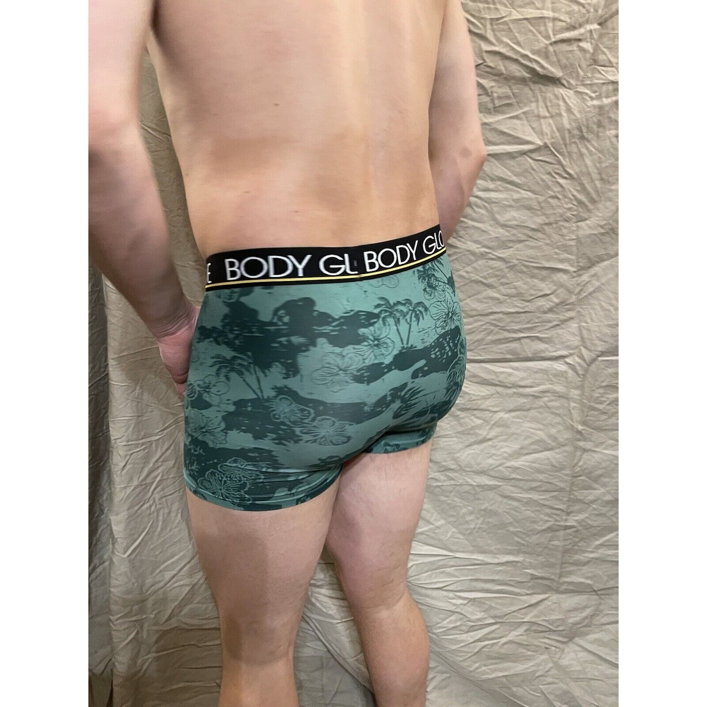 men's tropical green body glove boxer briefs Small