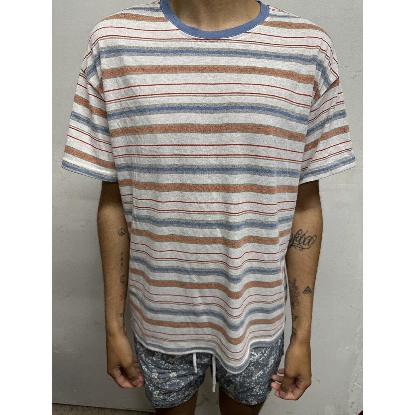 Men’s Dazy Striped Large Tshirt Multicolor
