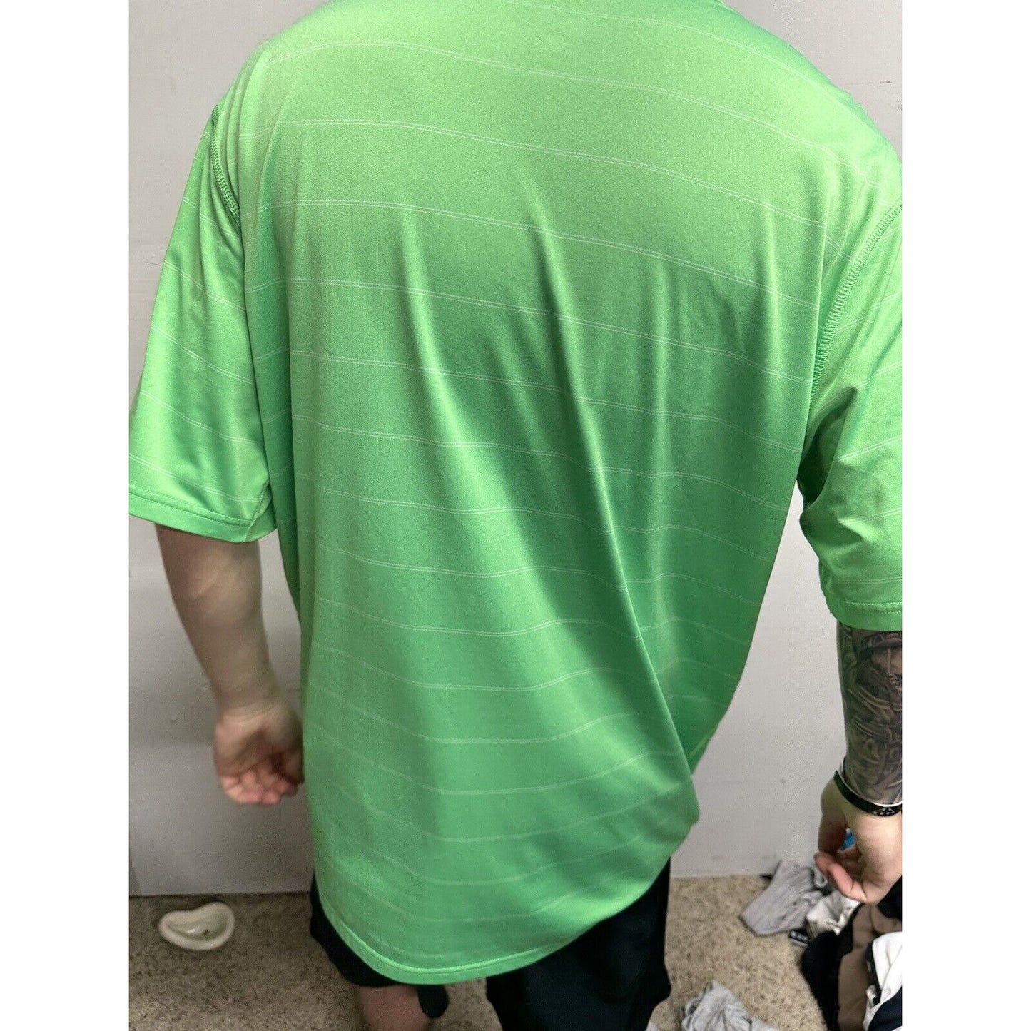 Men’s Lime Green Dri-fit Nike Polo Shirt Large