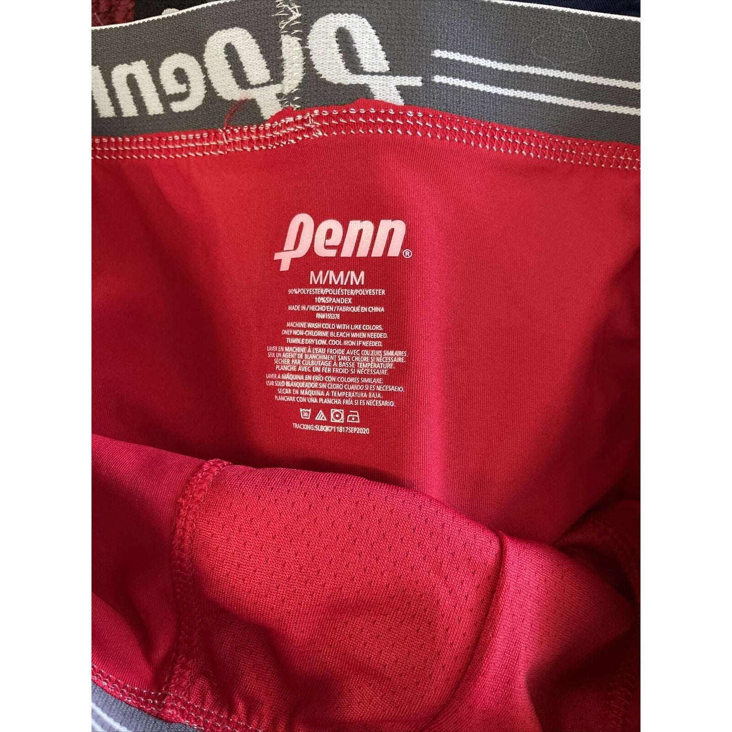 Men’s Red Penn Compression Shorts Medium 10% Spandex