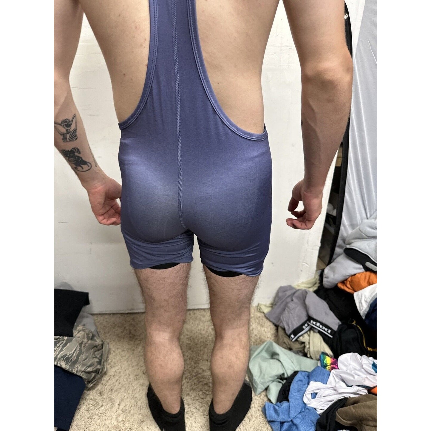 Men’s Gray Tauwell Wrestling Singlet Medium