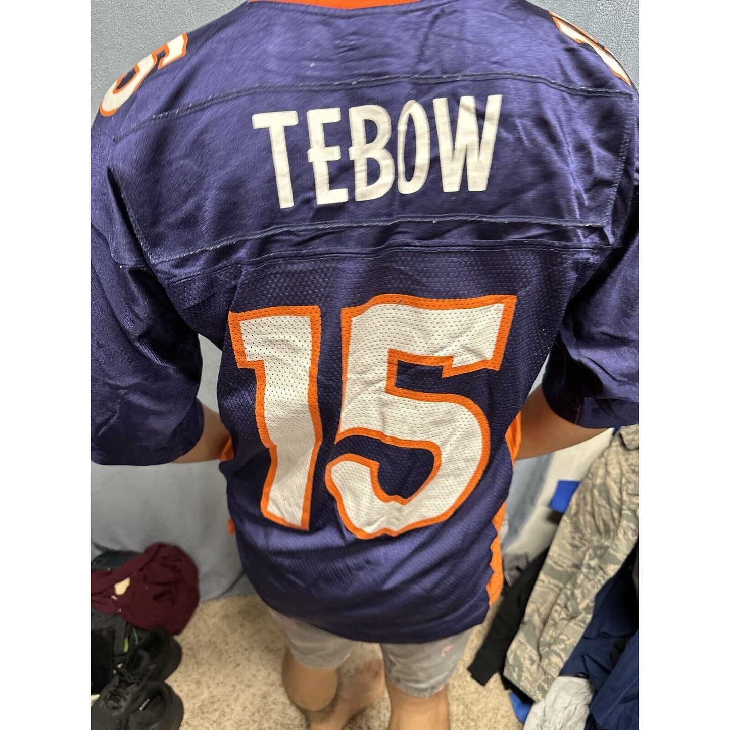 TIM TEBOW DENVER BRONCOS 15 JERSEY Equipment Reebok NFL Football Orange Medium