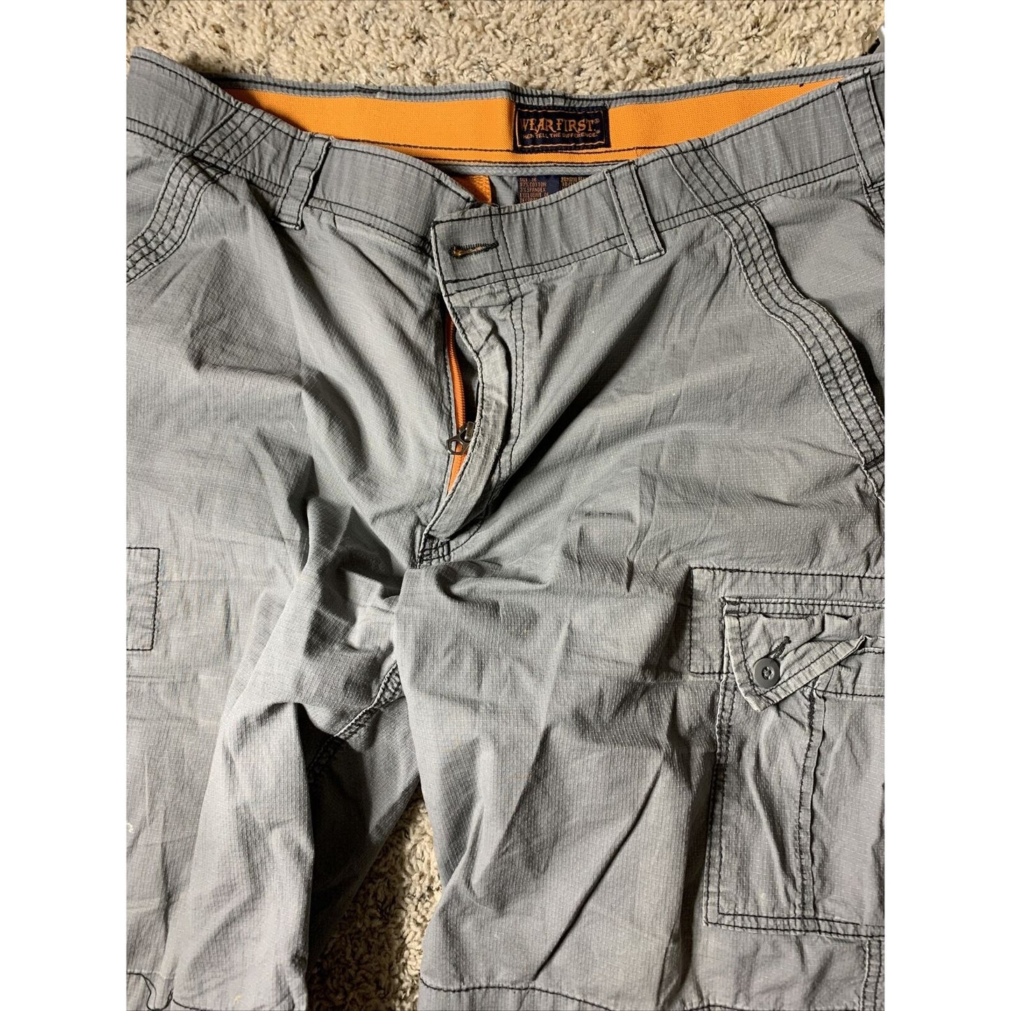 Wear First Gray Cargo Shorts Size 36