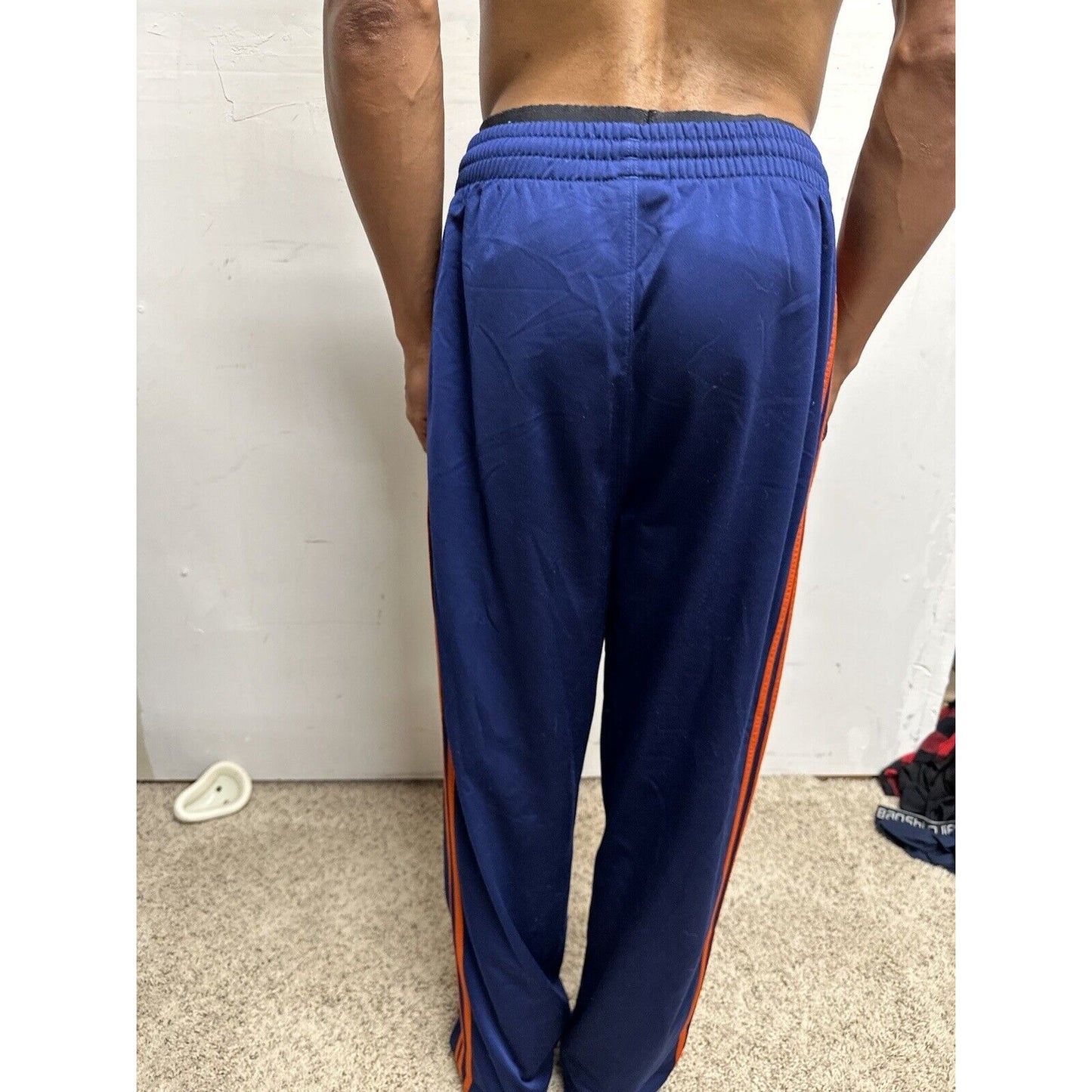 Men’s Blue Large Adidas With Pockets Athletic Pants