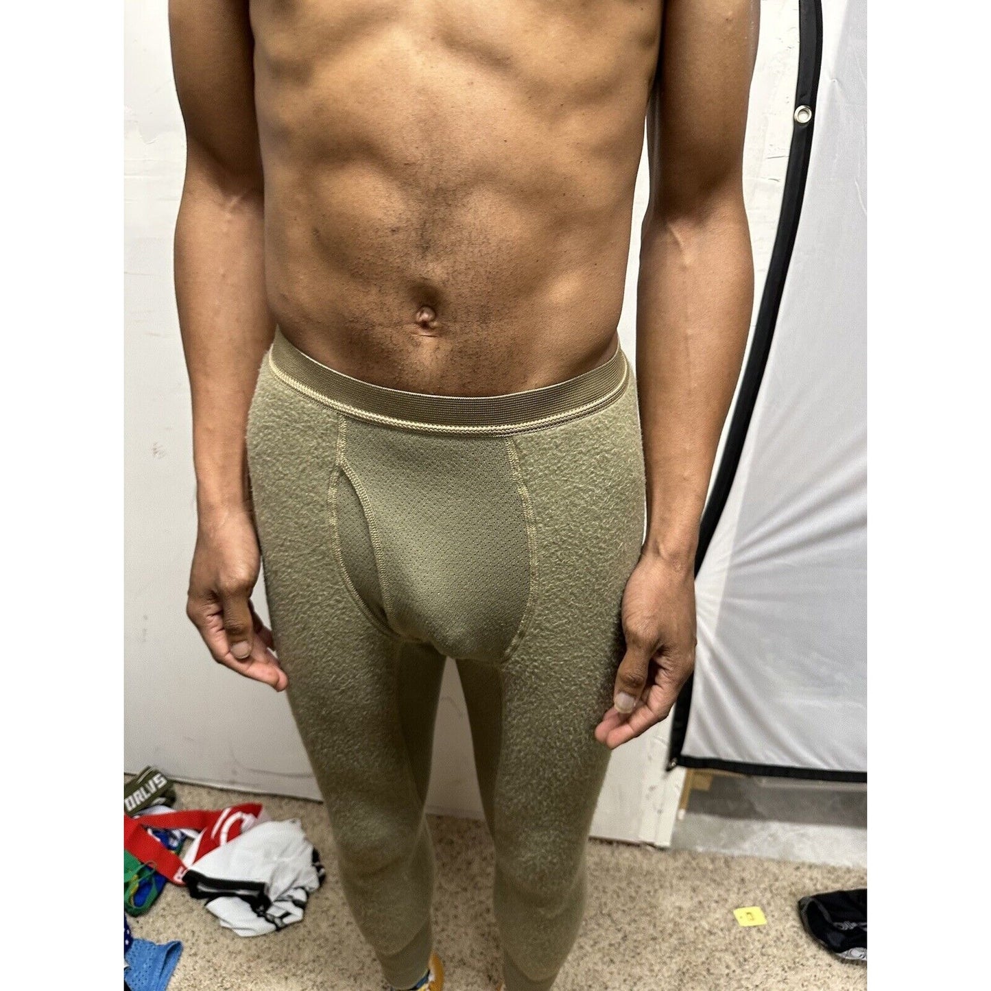 Men’s Army Tan Drawers Midweight Insulated X-small Regular Nomex thermal bottoms