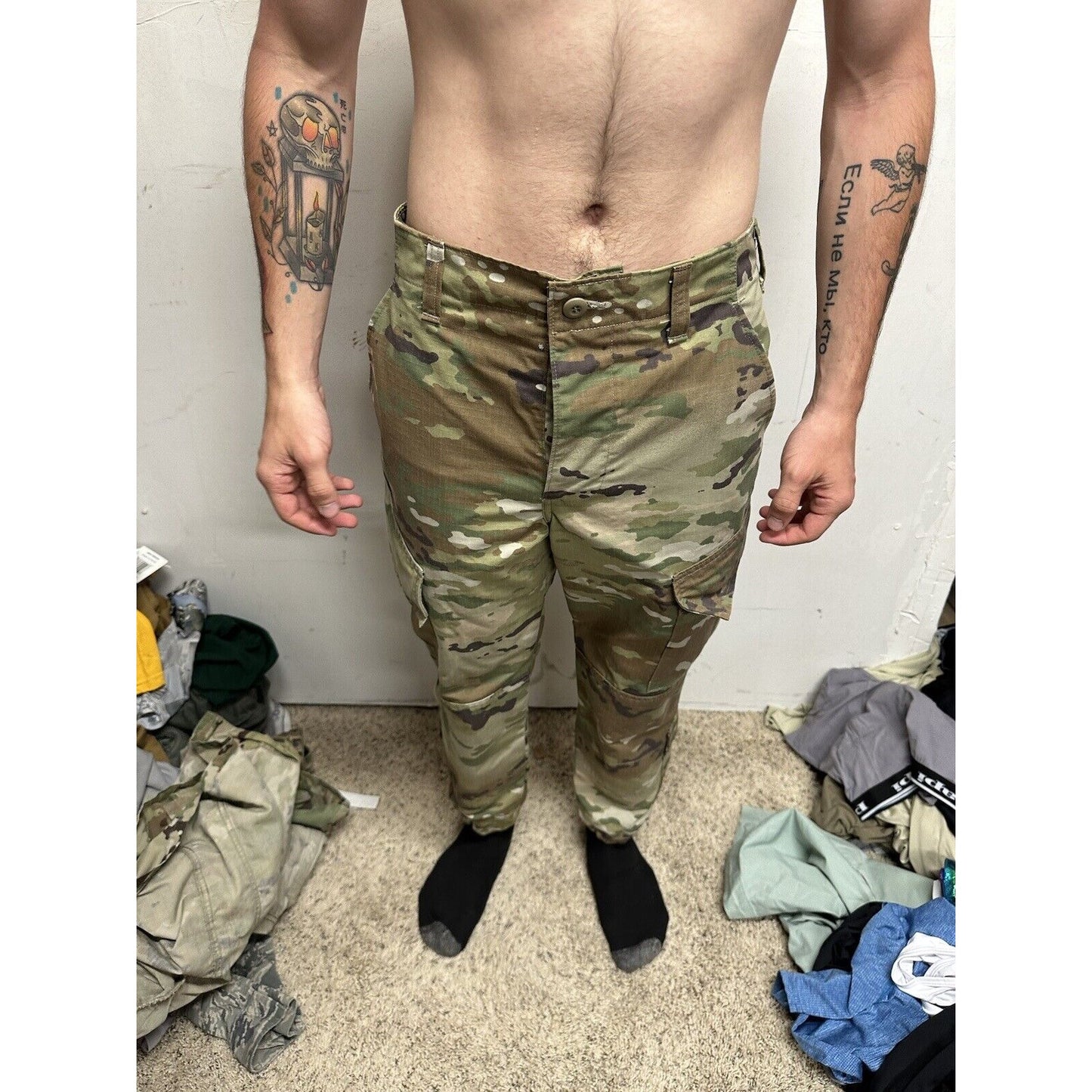 Men’s Ocp Army Uniform Bottoms Elastic Leg Opening Small Regular