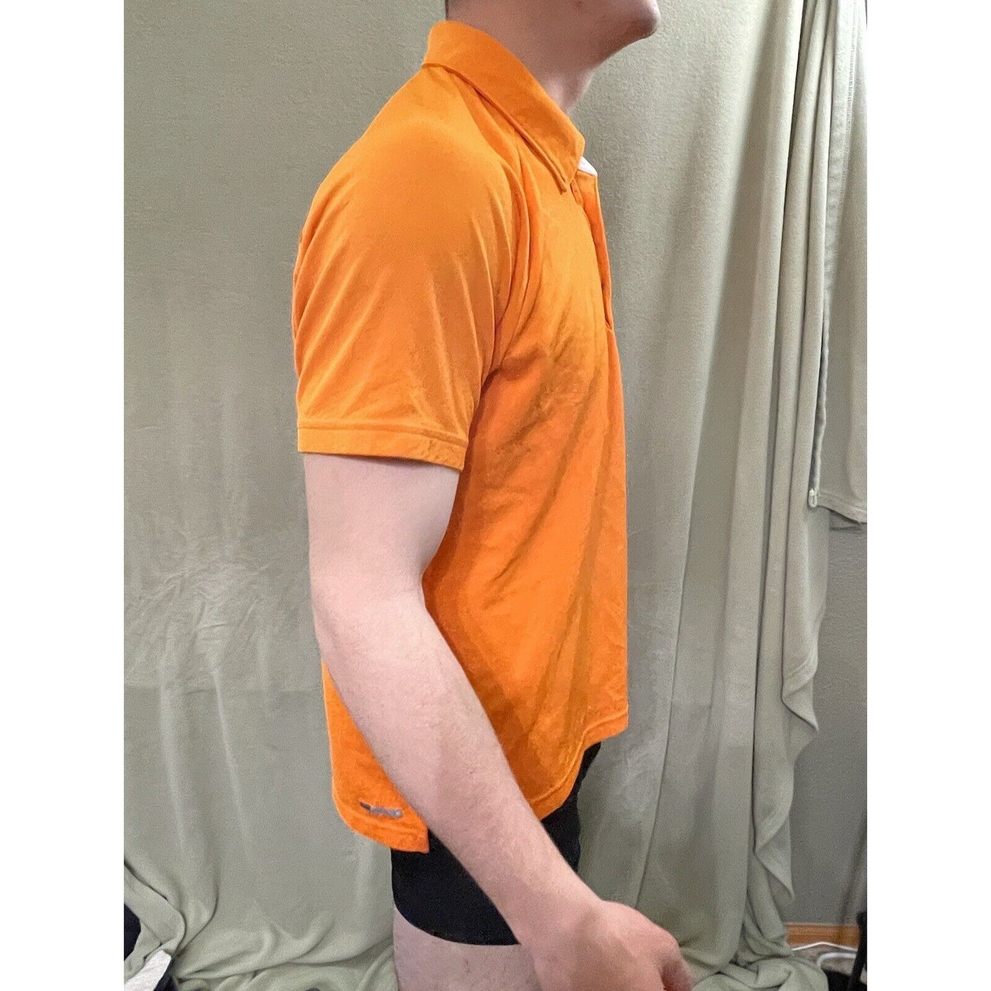 Puma Polo Shirt Adult Medium Orange White Lightweight Rugby Golfing Golf Men’s