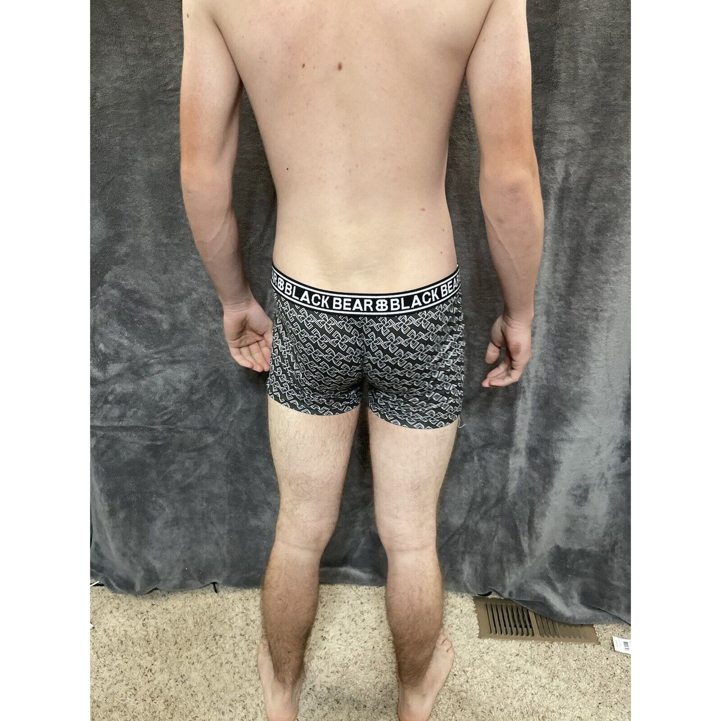men's medium athletic trunk style black bear boxer brief Gray And Black Fans