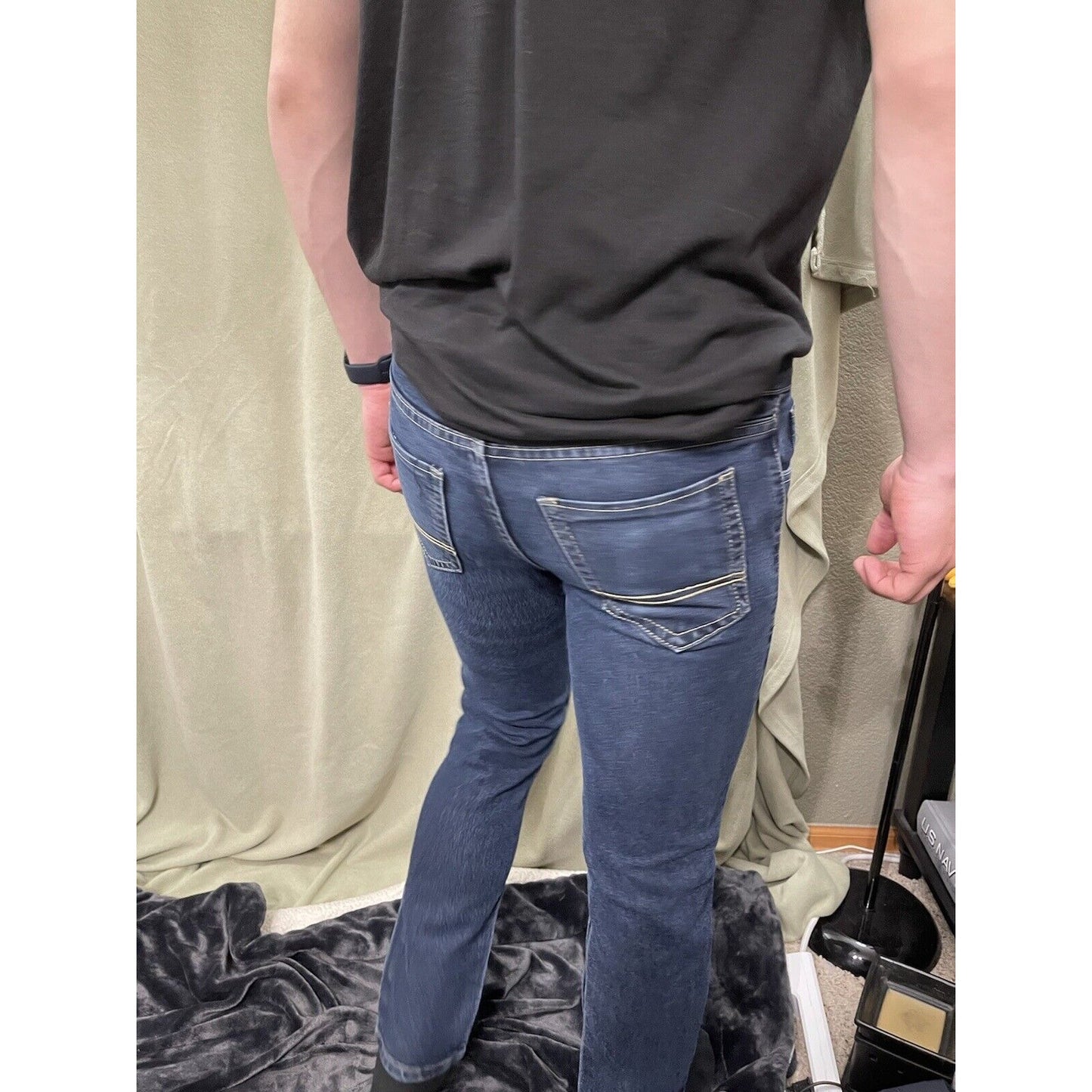 men 30 x 30 WT02 New York Tru Fit straight jeans blue