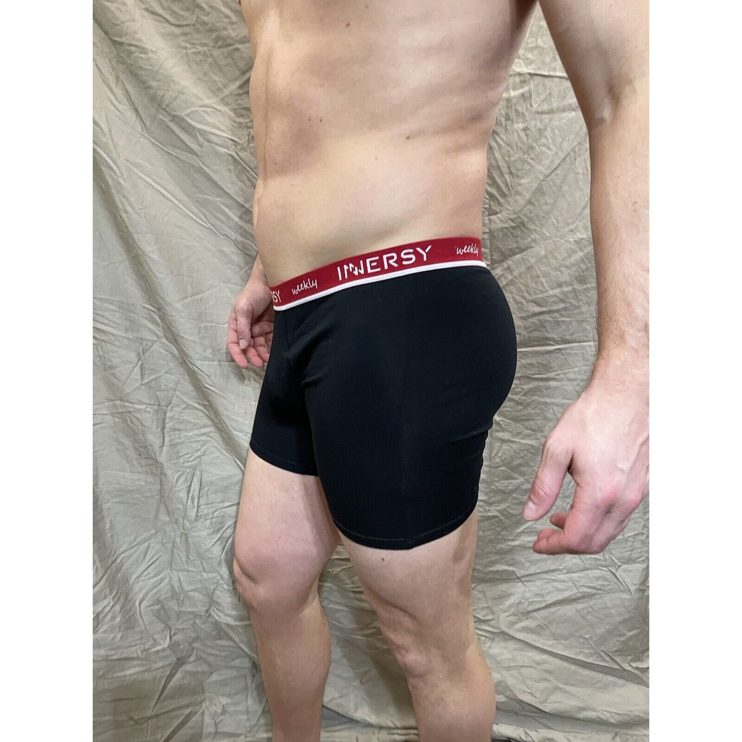 Inersy Weekly Men's black boxer briefs Red band New And Unworn Large