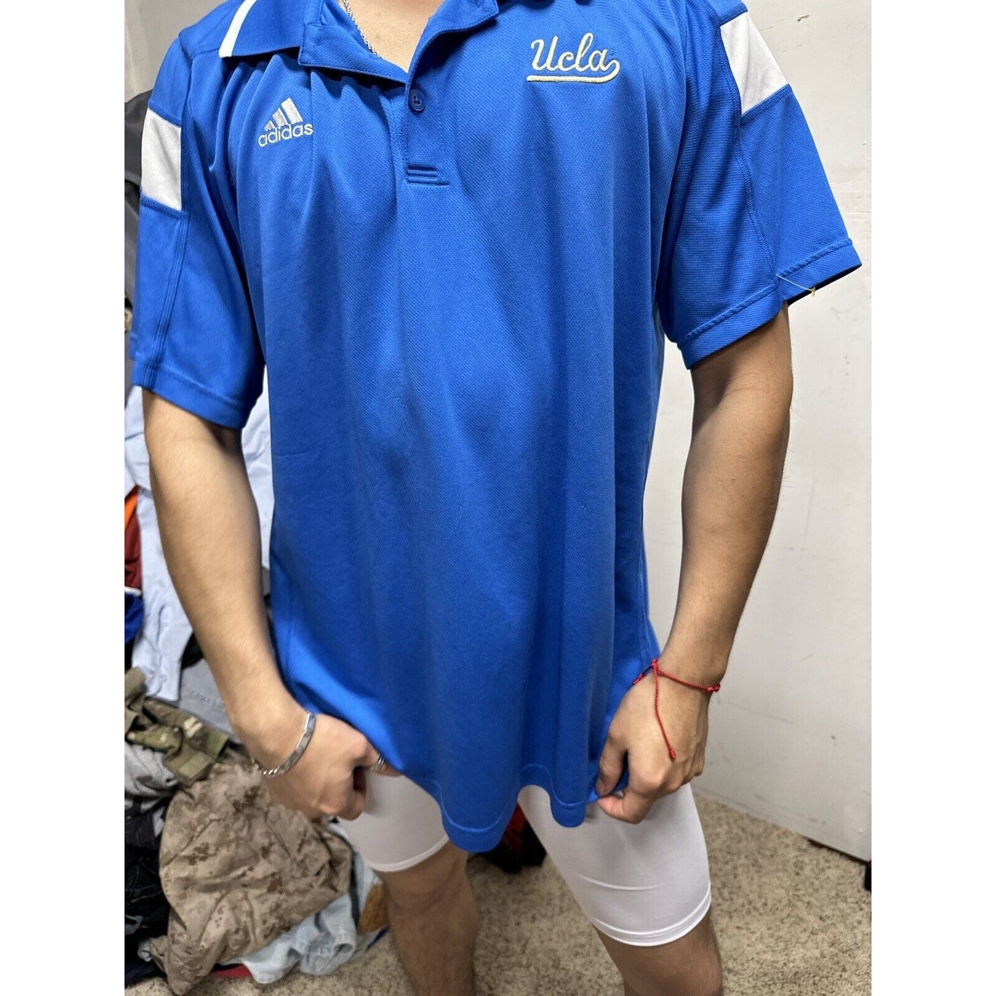 Men’s Blue UCLA Adidas Climalite Polo Shirt Bruins