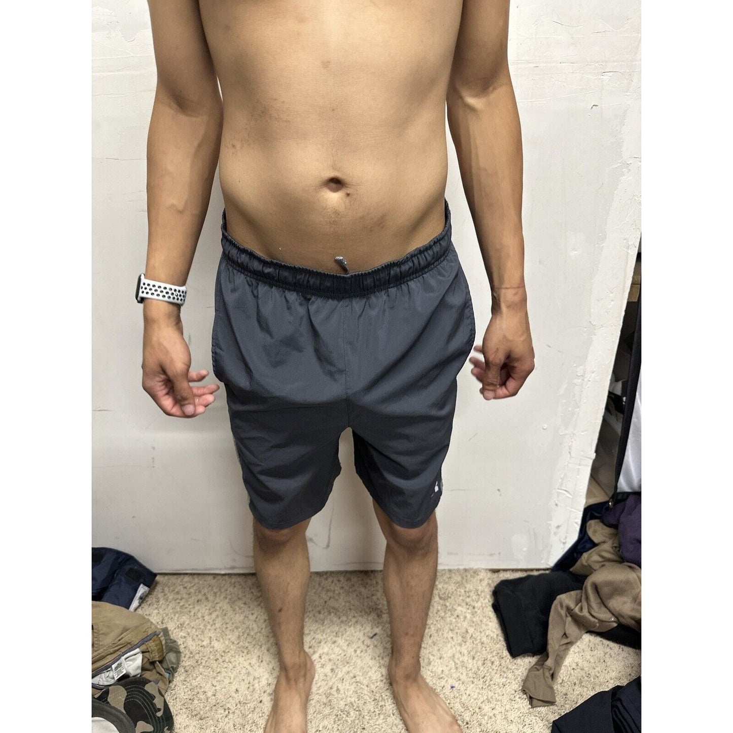 Men’s Gray Russell Small Athletic Shorts With Pockets