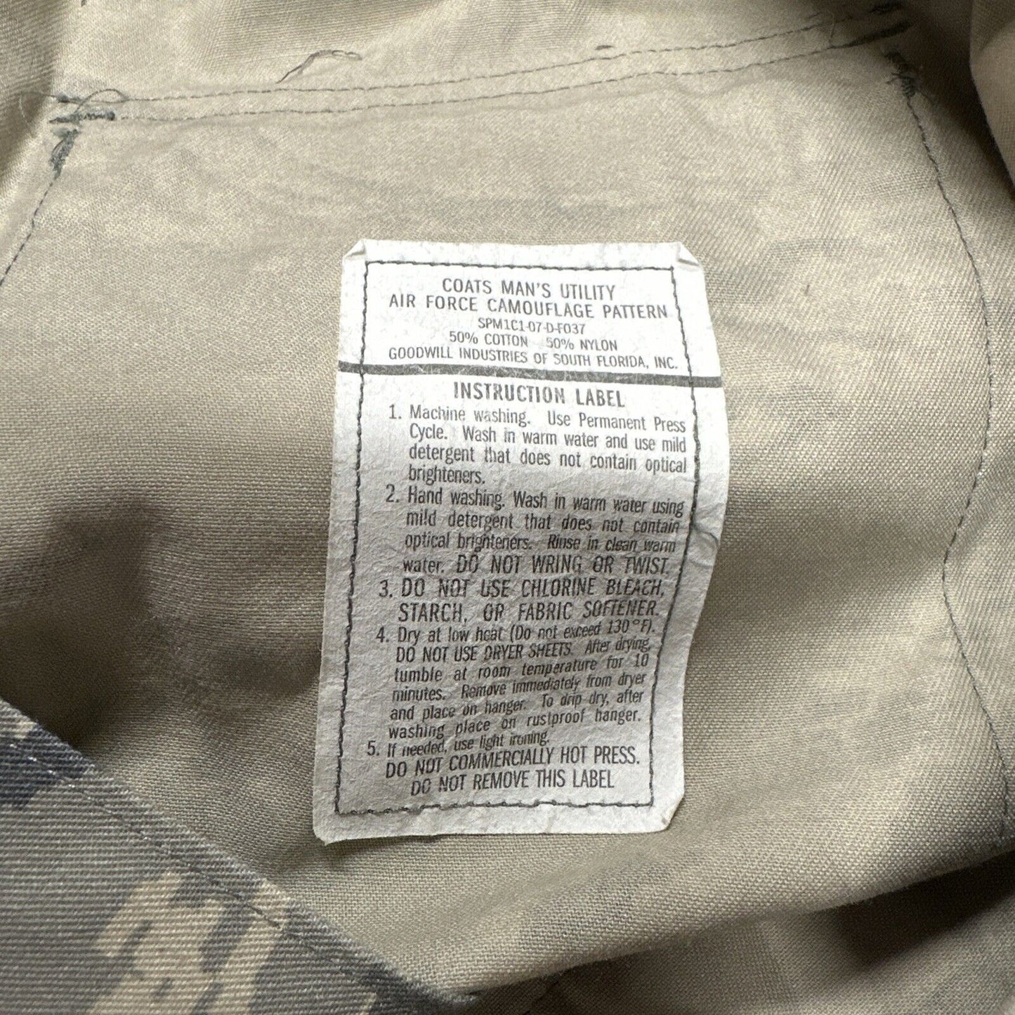 Men’s Civil Air Patrol USAF Abu Airman Battle Uniform Top Blouse Jacket 40XL