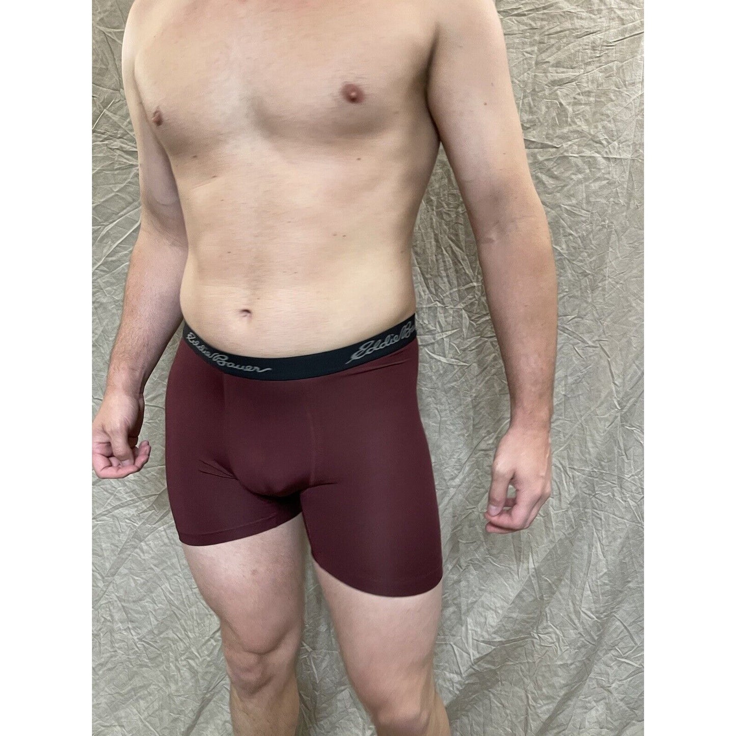 men's eddie bauer Maroon boxer brief