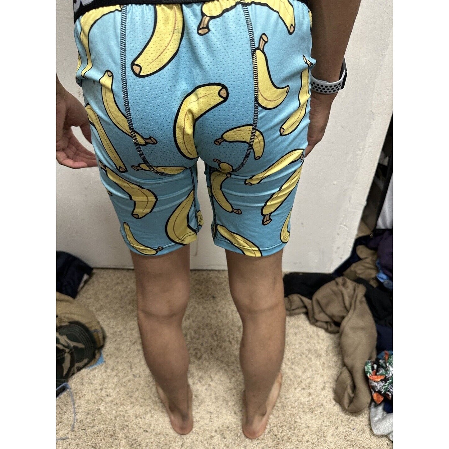 PSD Men's LARGE Boxer Brief Banana Blue Yellow Boxer Briefs NWOT