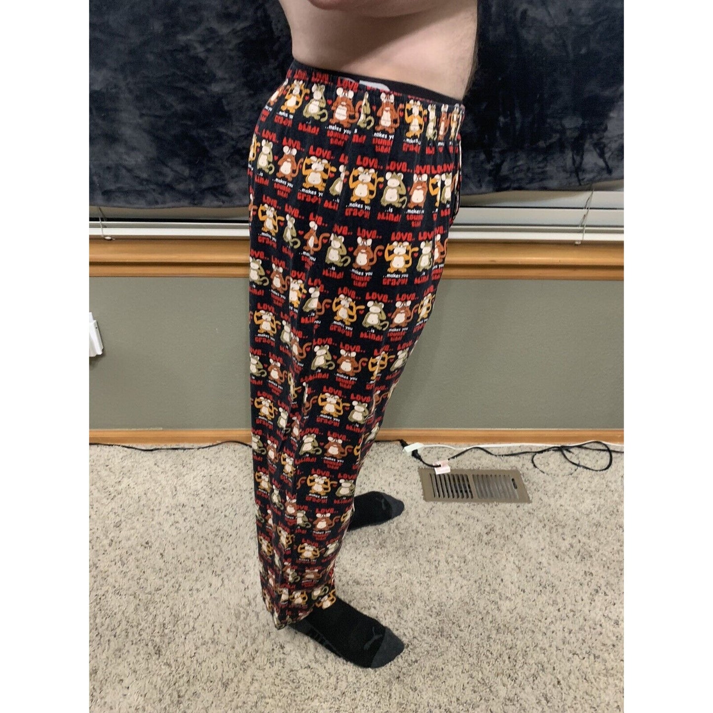 Addiction Lounge Pants Large Monkeys Love..,