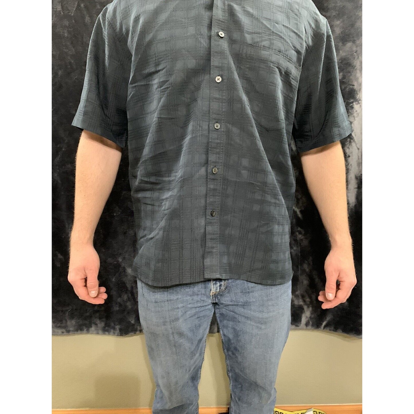 John Henry Ultra Feel Medium Black 65% Modal 35% Poly Blend Casual Men's Shirt