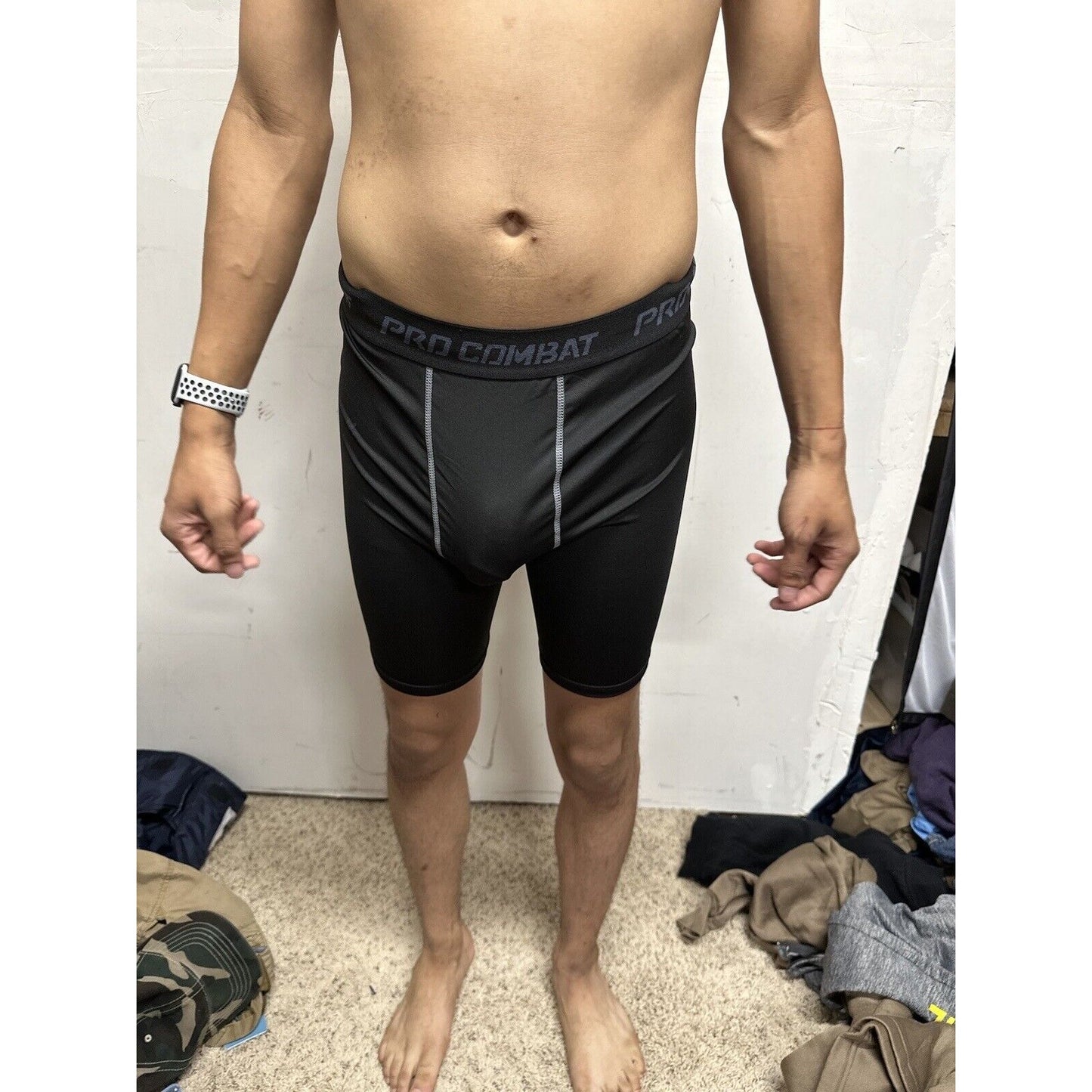 Men’s Pro Combat Medium Black Compression Shorts