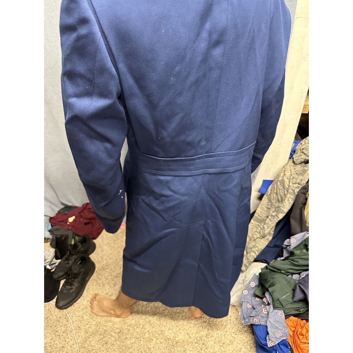 Men’s Blue Cadet Overcoat USAF Air Force Academy 44R Dress Uniform