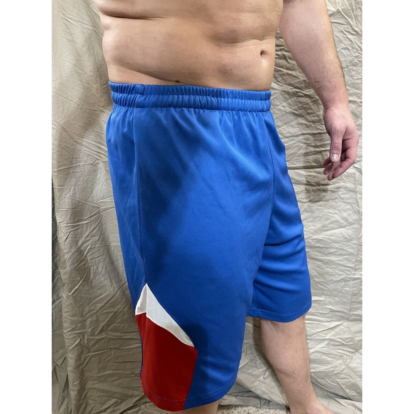 Men's Pro Edge Medium Kansas University Basketball Shorts Blue