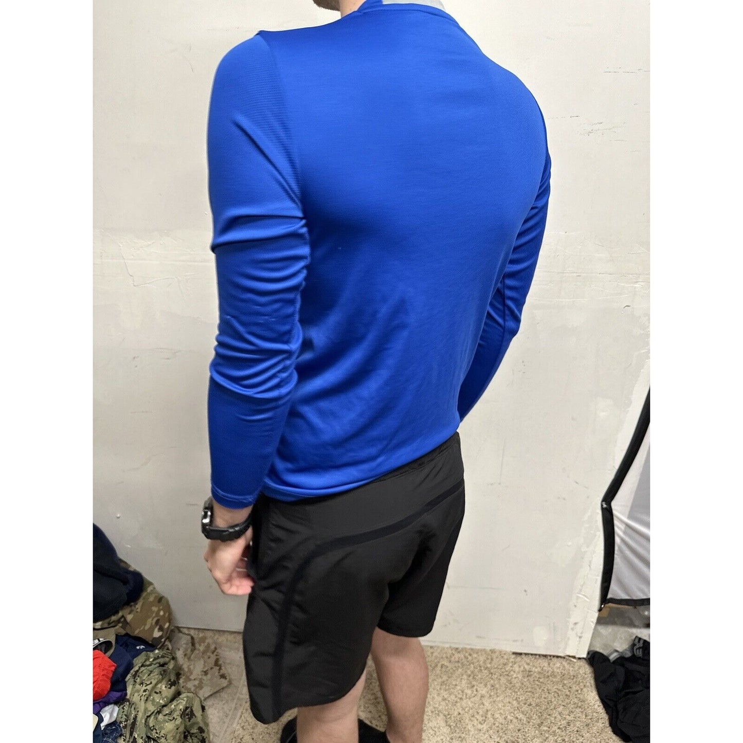 Men’s Blue USAFA Small Falcons Long Sleeve Air Force Pullover Shirt