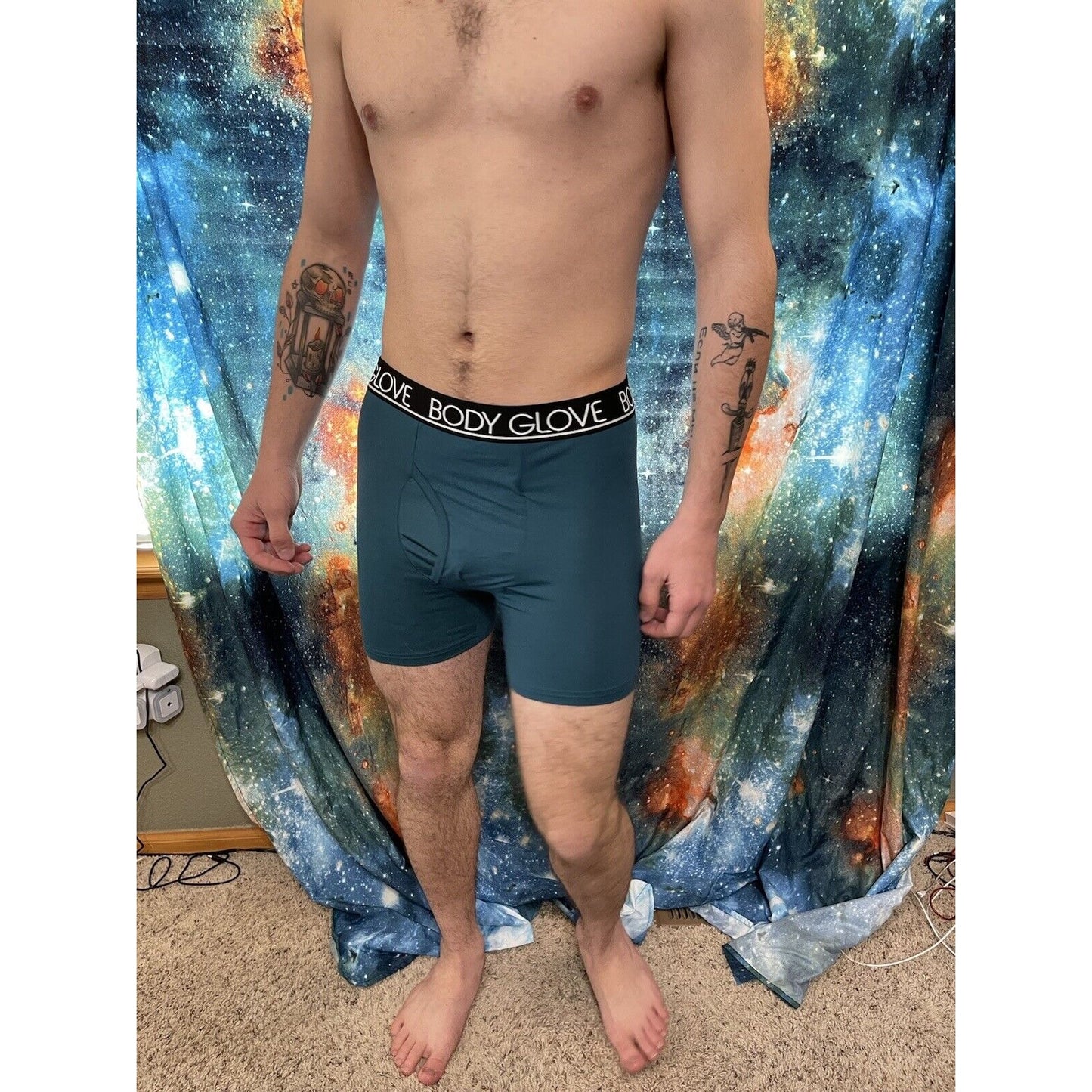 men's Large body glove green compression shorts new and unworn