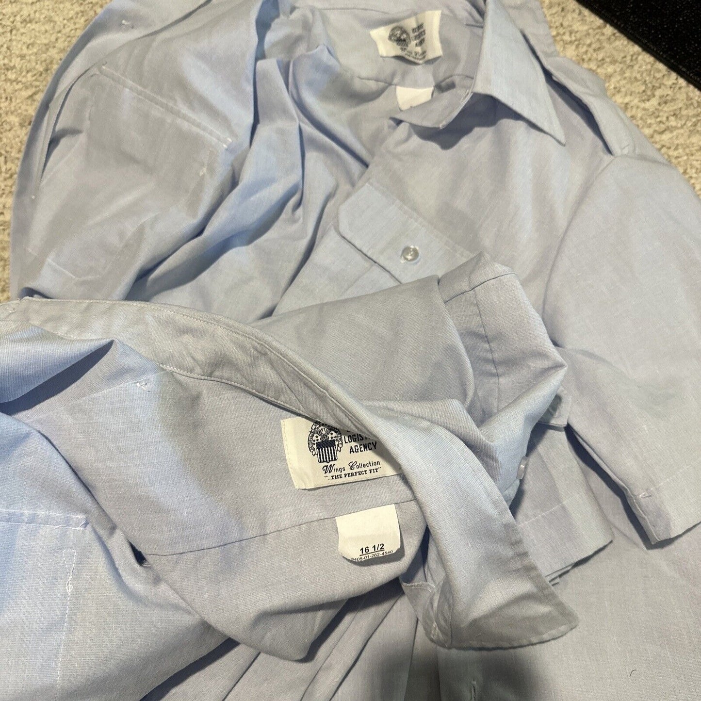 Men’s Service Dress Uniform USAF USSF Coast Guard Blues Shirt Short Sleeve 16.5