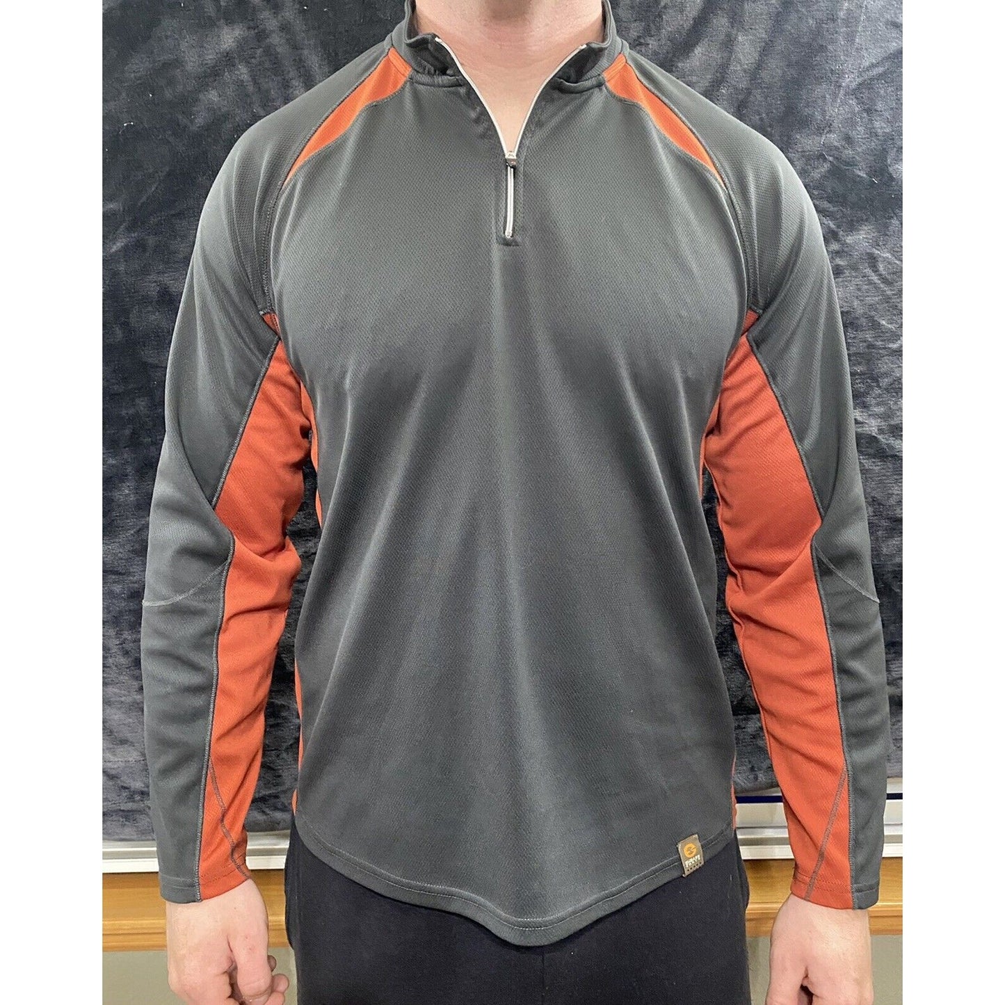 GH BASS EARTH Men’s Medium Gray Polyester Athletic Fleece w/ Terra Dry Tech