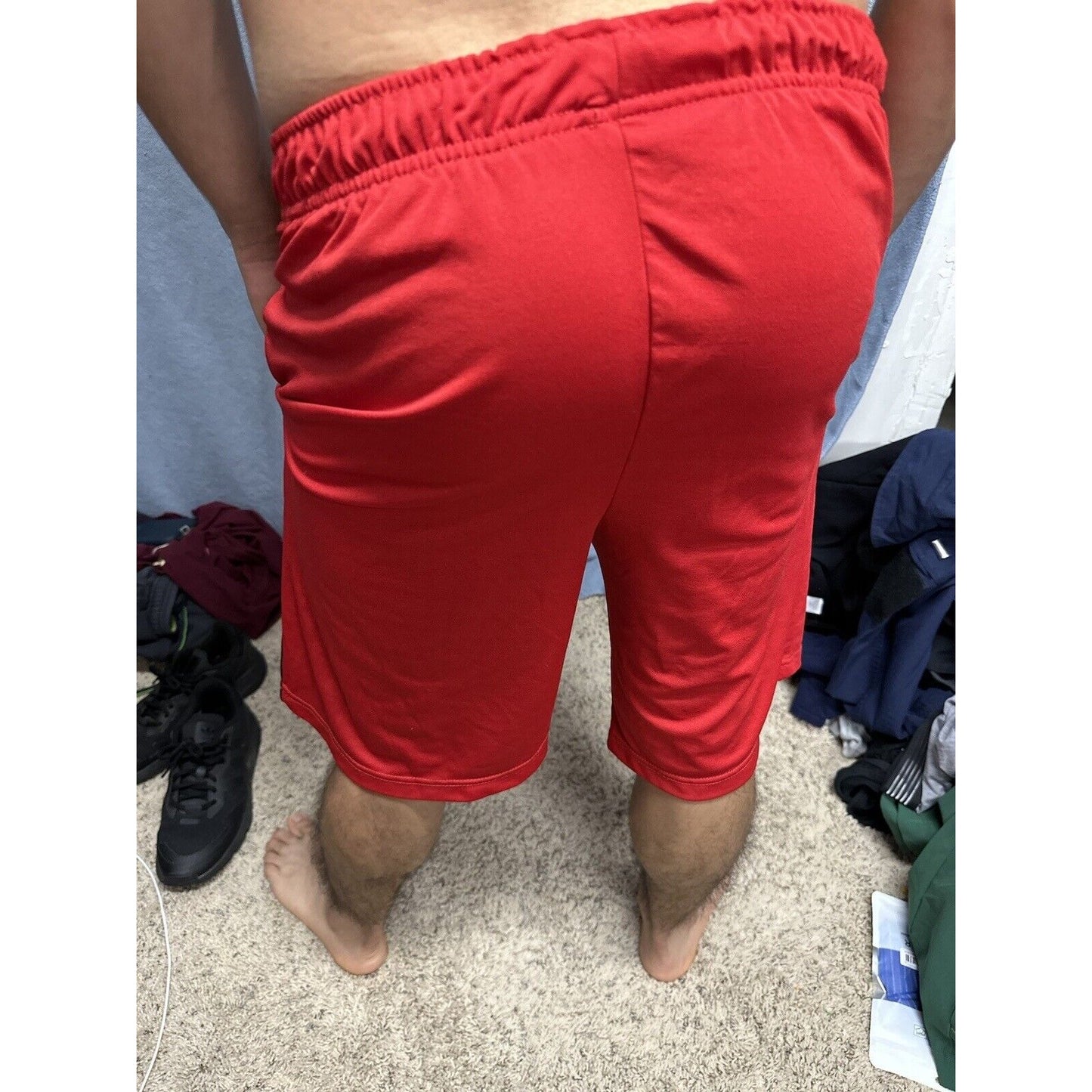 Men’s Red Champion Performance Shorts With Pockets No String
