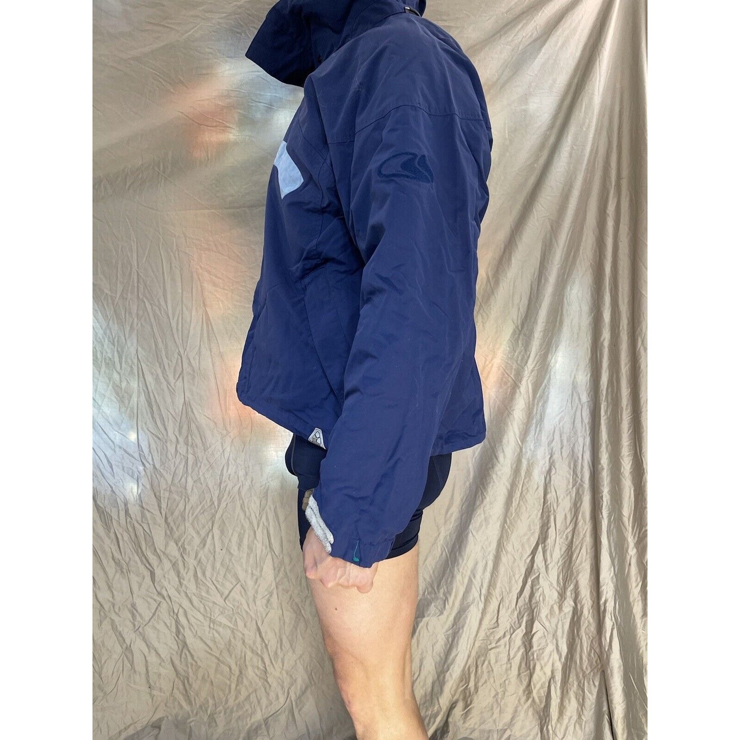 men's bonfire snowboardinf blue snow jacket silver series vaporlite XL