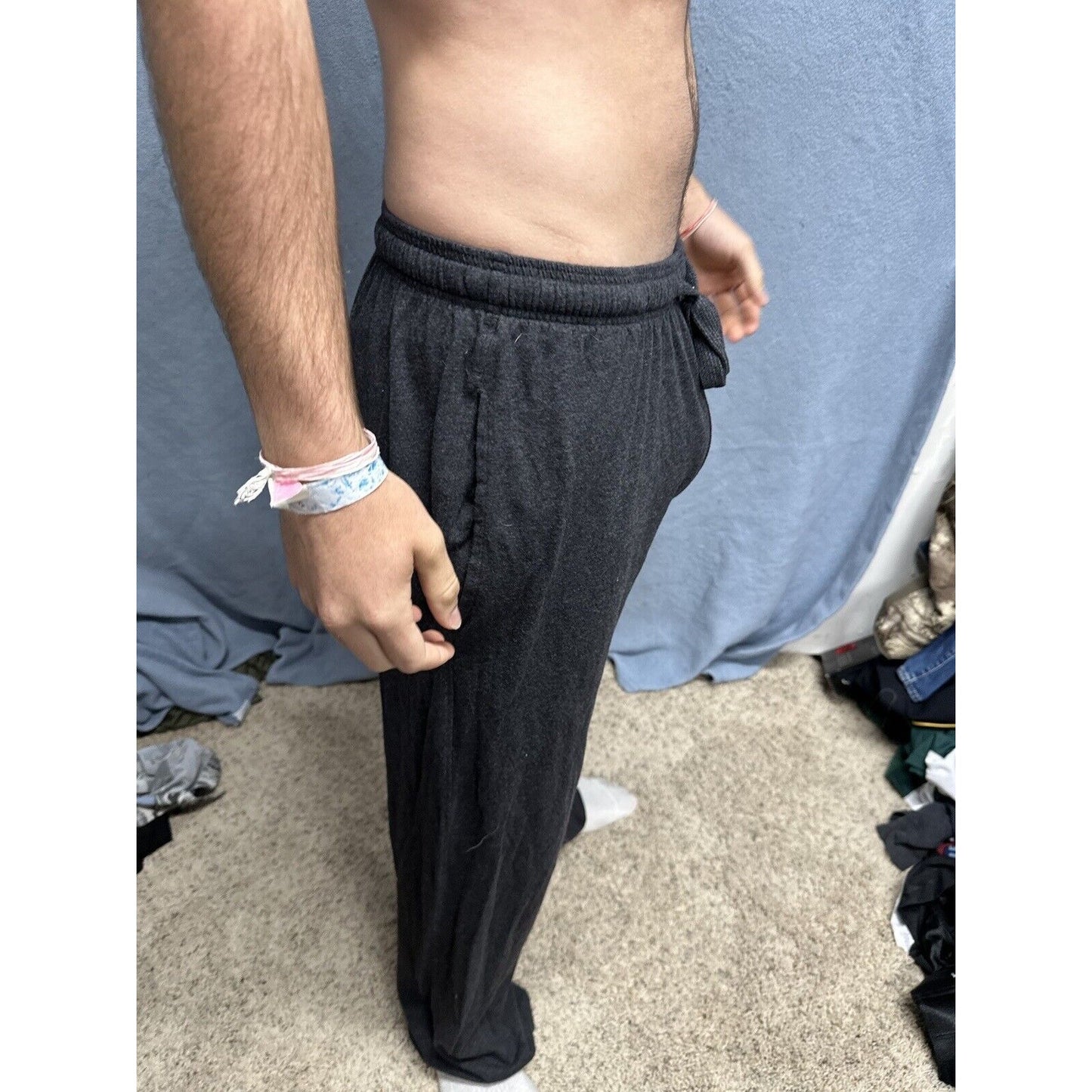 Men’s Large Batman Dark Gray Lounge Pants Sleep Wear With Pockets Large