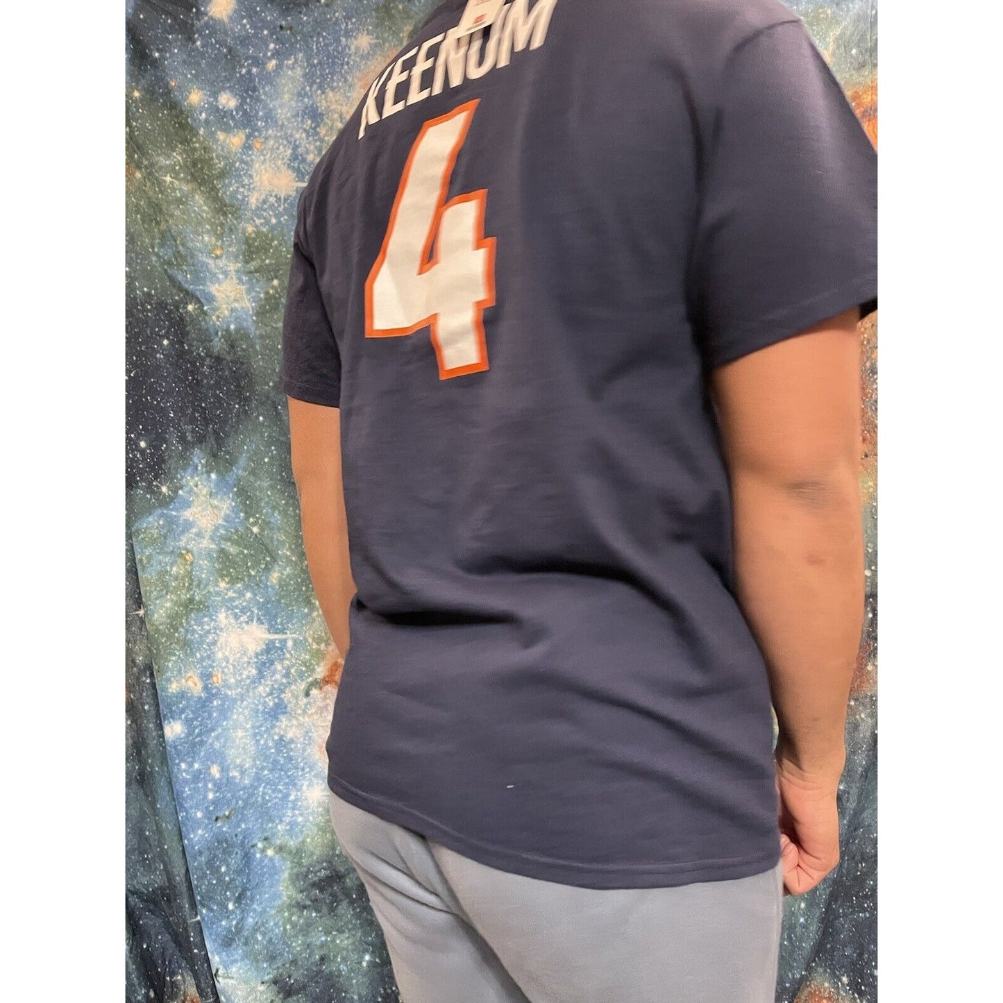 Men’s Large Denver Broncos NFL Team Apparel Blue Tshirt Keenum 4