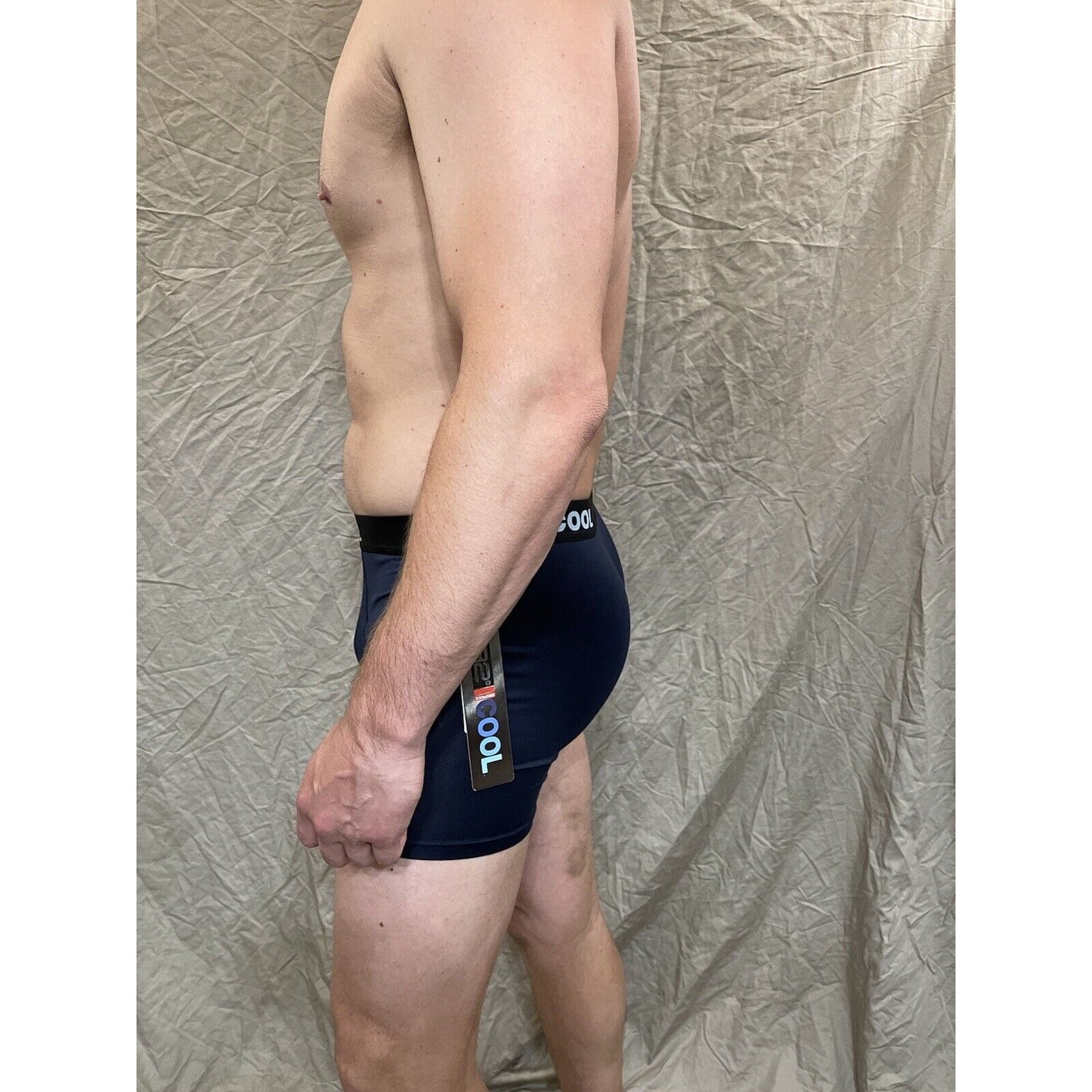 men's 32 degree cool navy compression boxer brief Medium